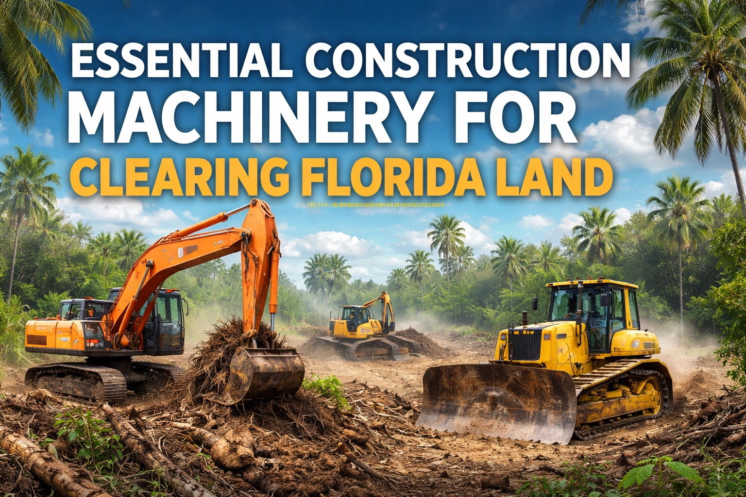 [HERO] Essential Construction Machinery for Clearing Florida Land