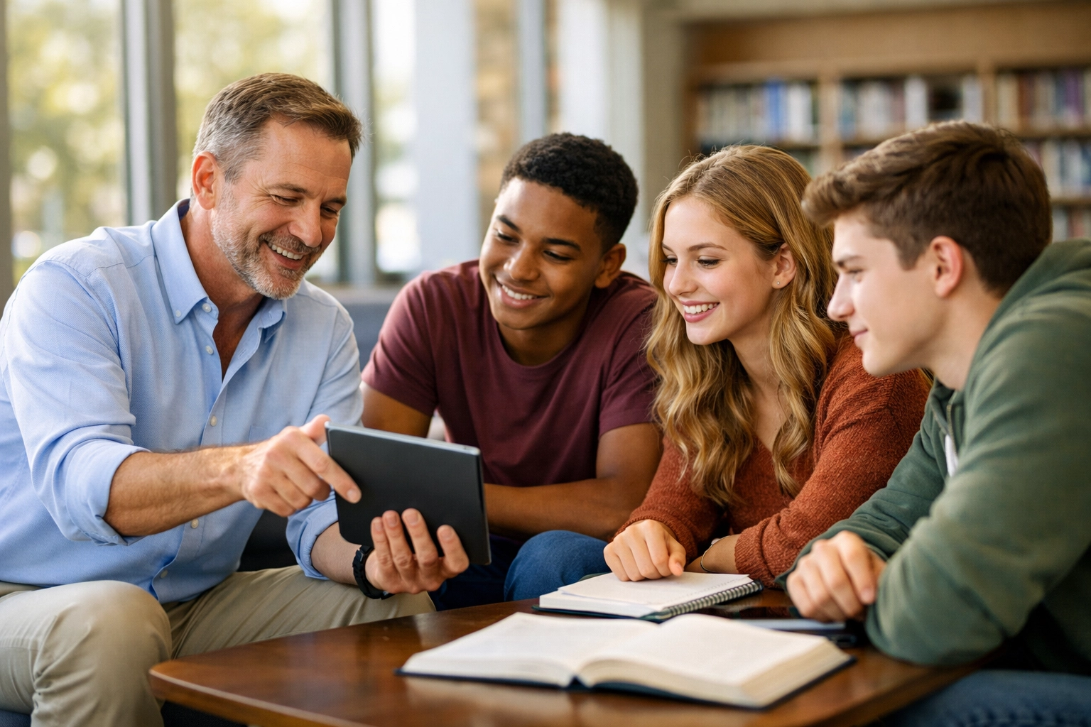 Professional mentor guiding high school students through early-career talent pipeline development.