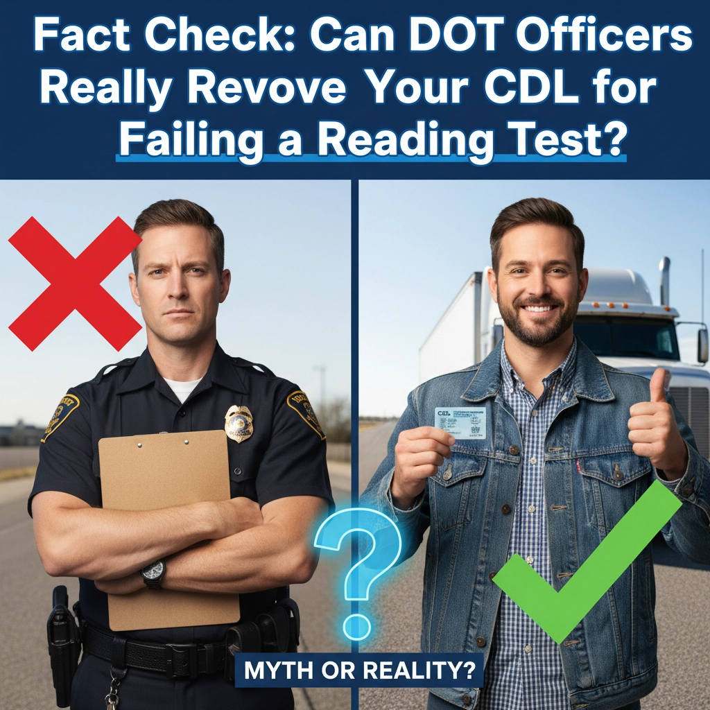 Fact Check: Can DOT Officers Really Revoke Your CDL for Failing a Reading Test?