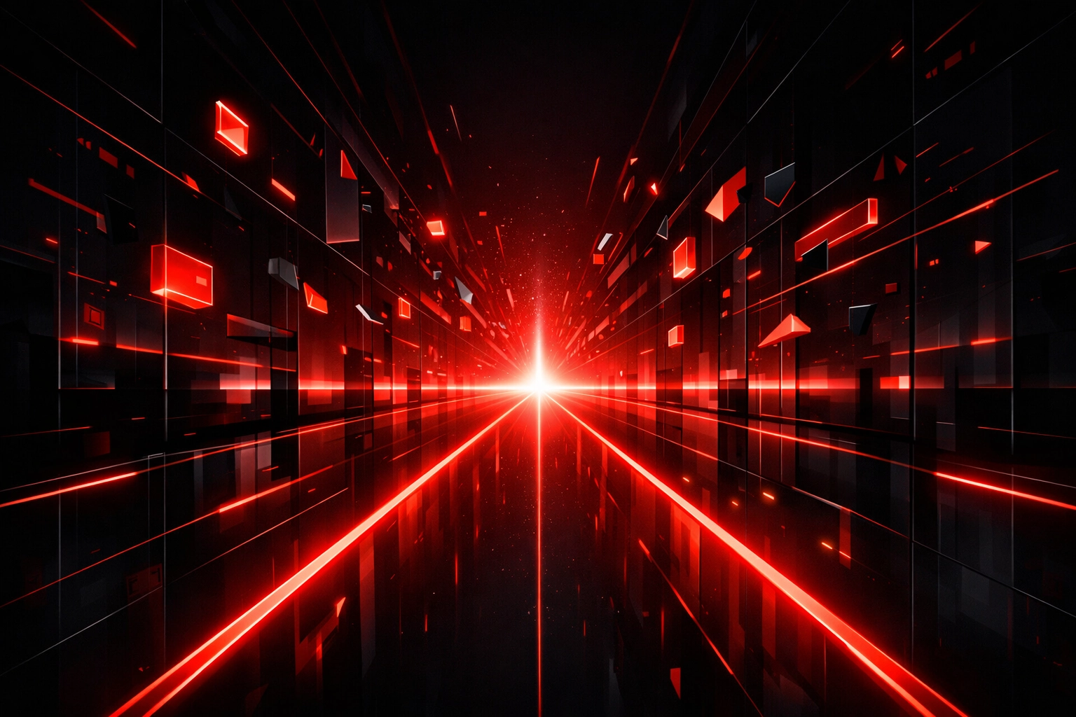 Visionary glowing red digital pathway representing the future of AI automation and verified expertise.