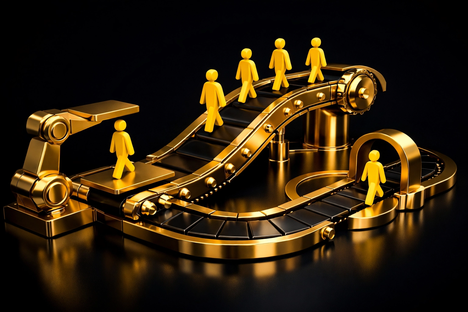 Automated MLM recruiting system guiding team members through streamlined network marketing process