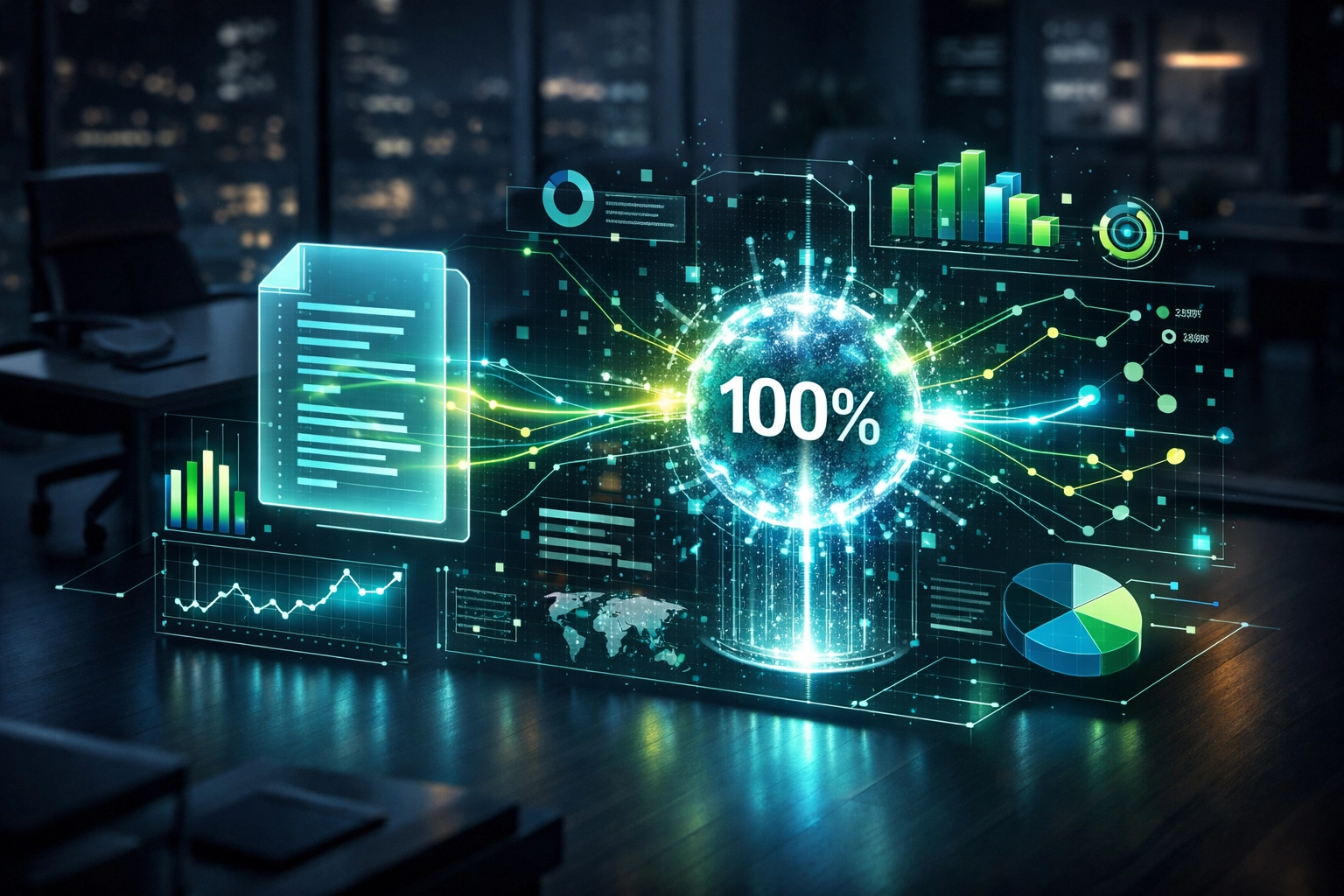 Digital visualization of a high ATS match score for an optimized Workday resume.
