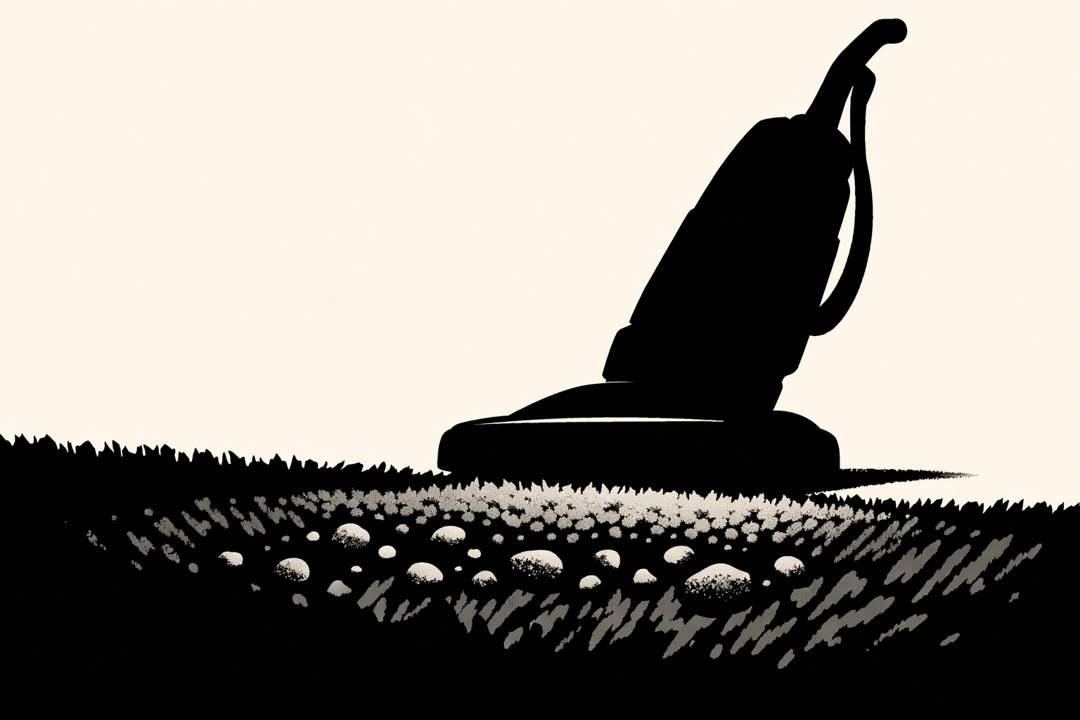 Traditional vacuum deep cleaning carpet showing embedded dirt removal