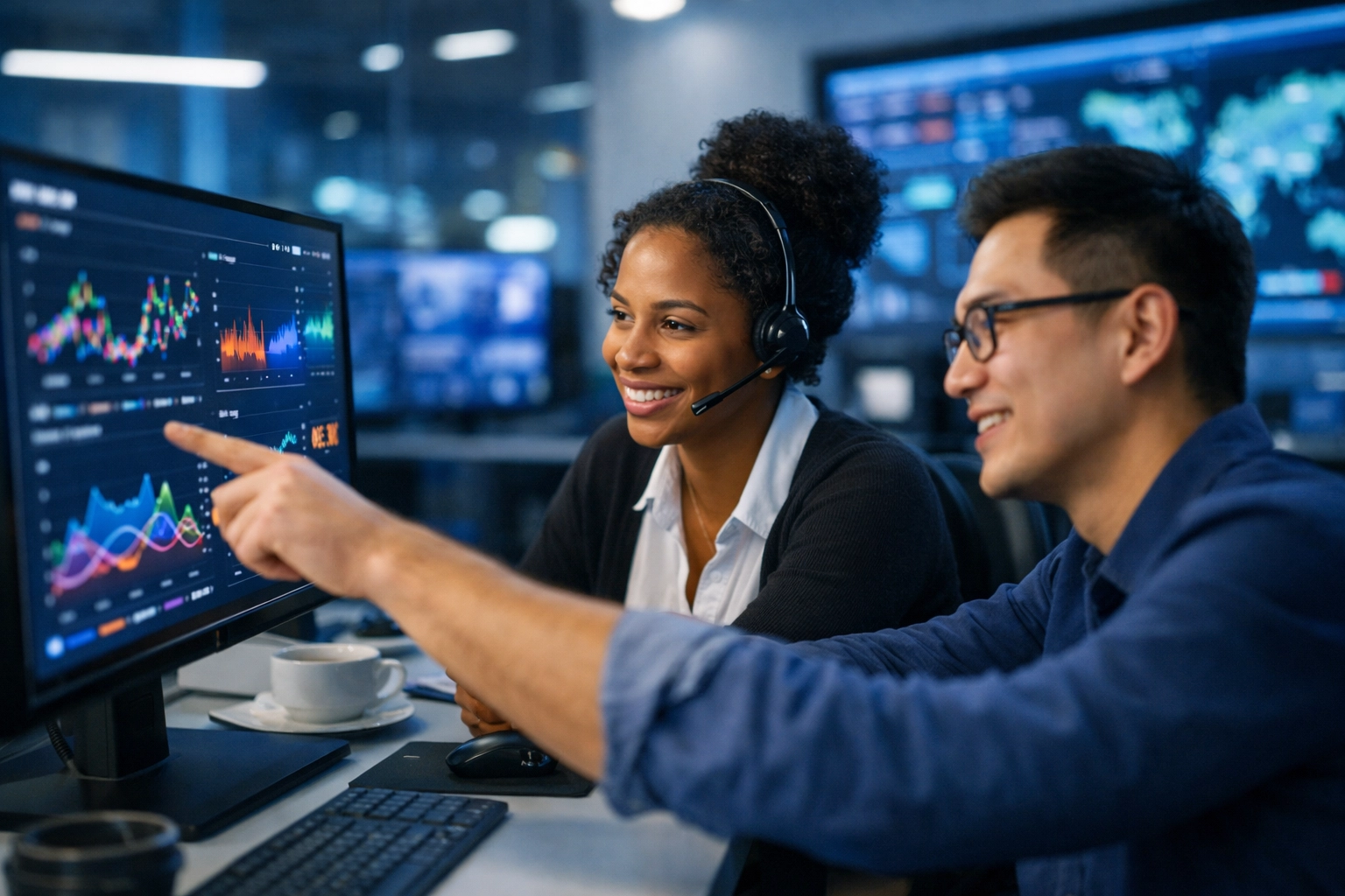 IT team reviewing ServiceNow ROI and ITOM performance metrics to ensure operational excellence.