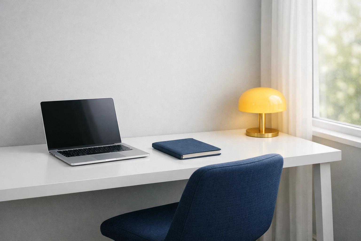 Organized Norfolk home office promoting productivity and well-being through weekly house cleaning services.