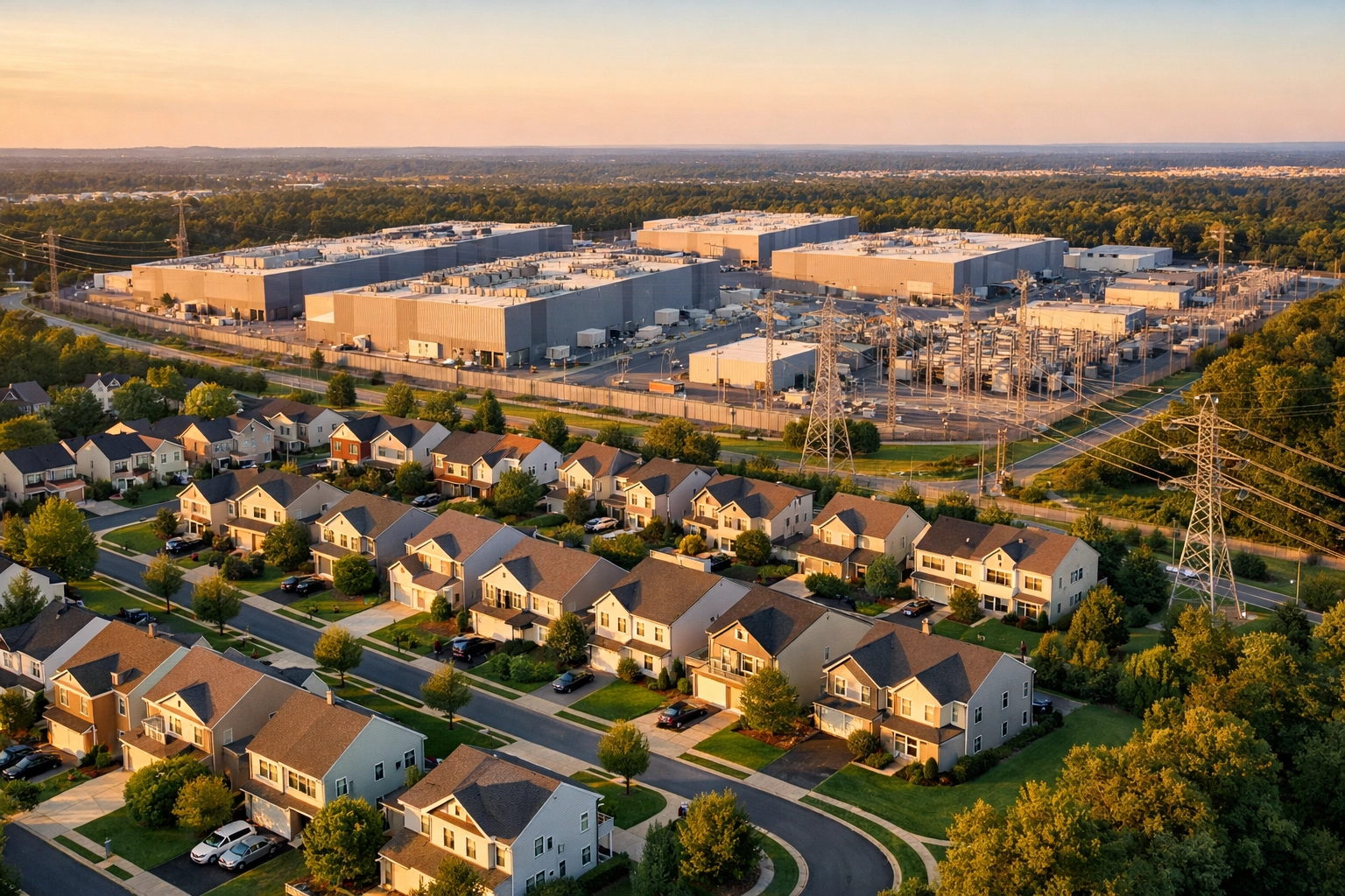 Prince William County residential neighborhood near data center campus in Northern Virginia