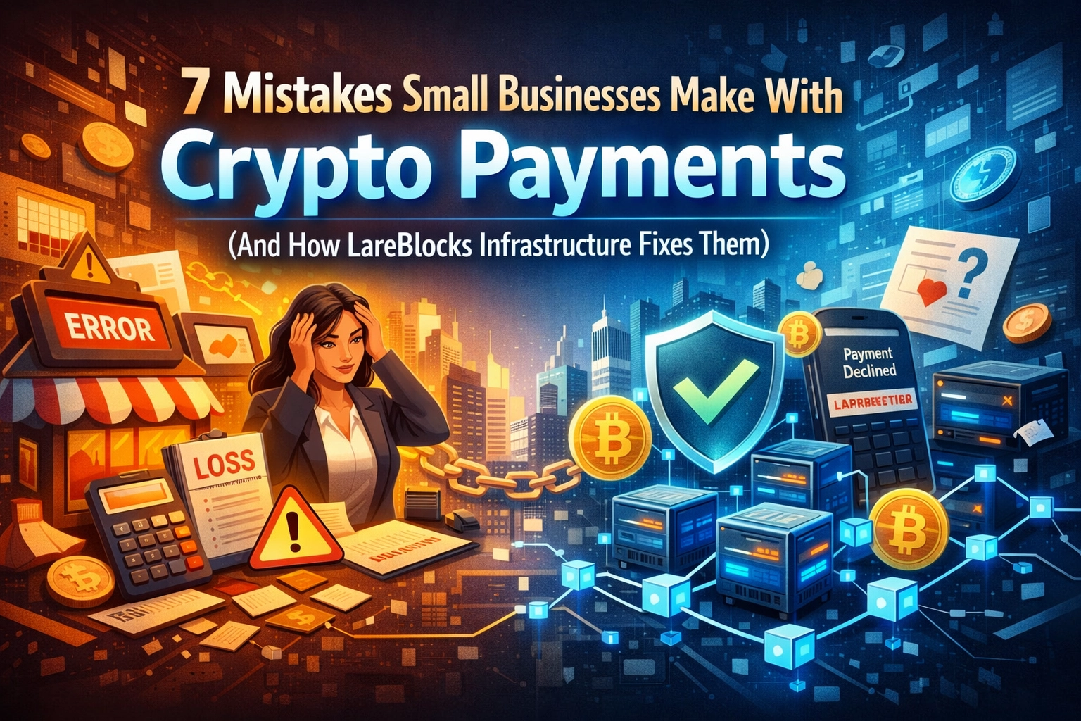 [HERO] 7 Mistakes Small Businesses Make With Crypto Payments (And How LareBlocks Infrastructure Fixes Them)