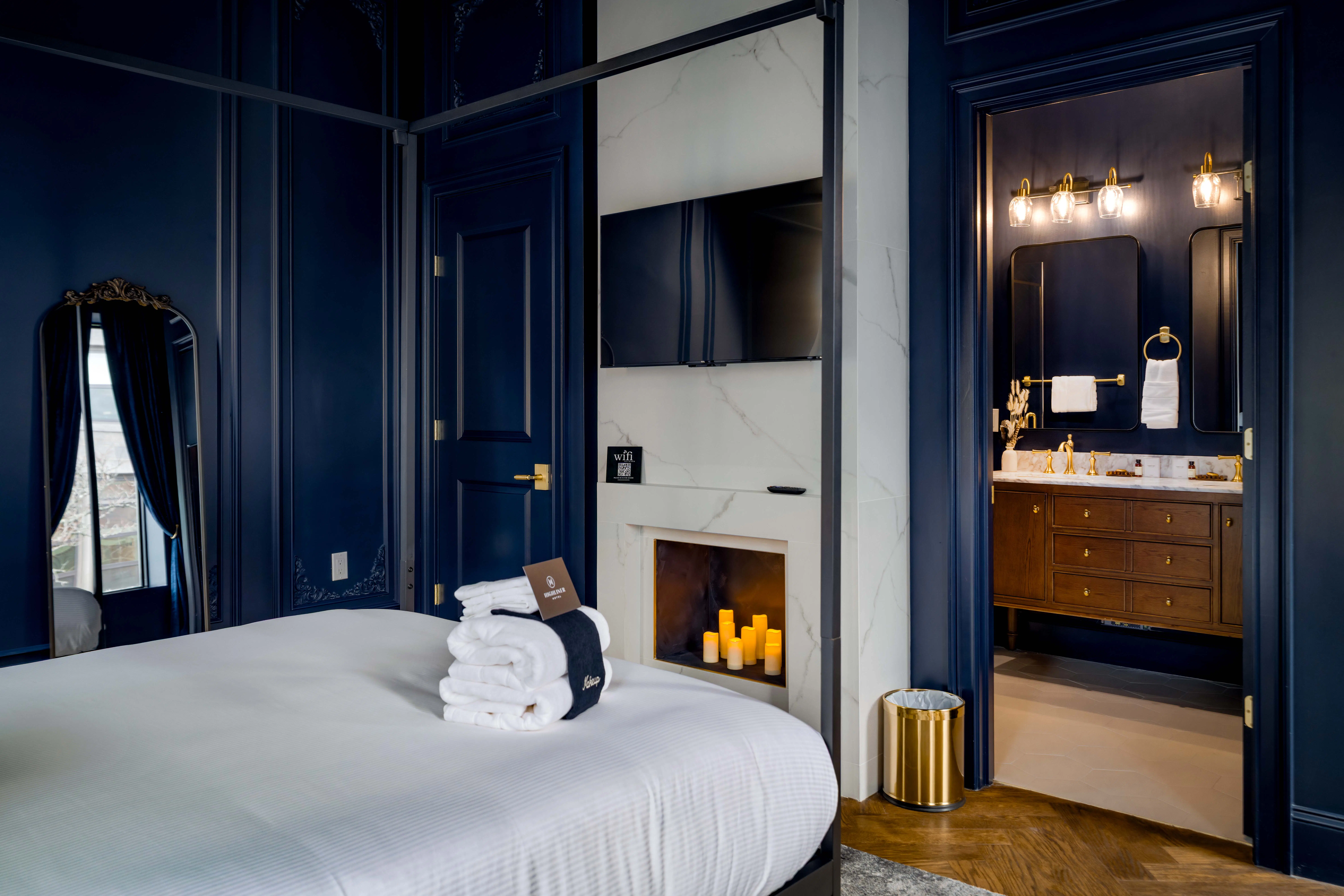 Our King Suite: a refined coastal retreat with layered textures and a calm, modern palette.