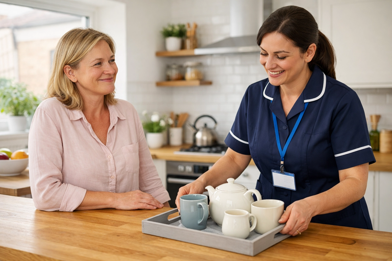 A professional home care assistant providing immediate support for a family in Southampton.