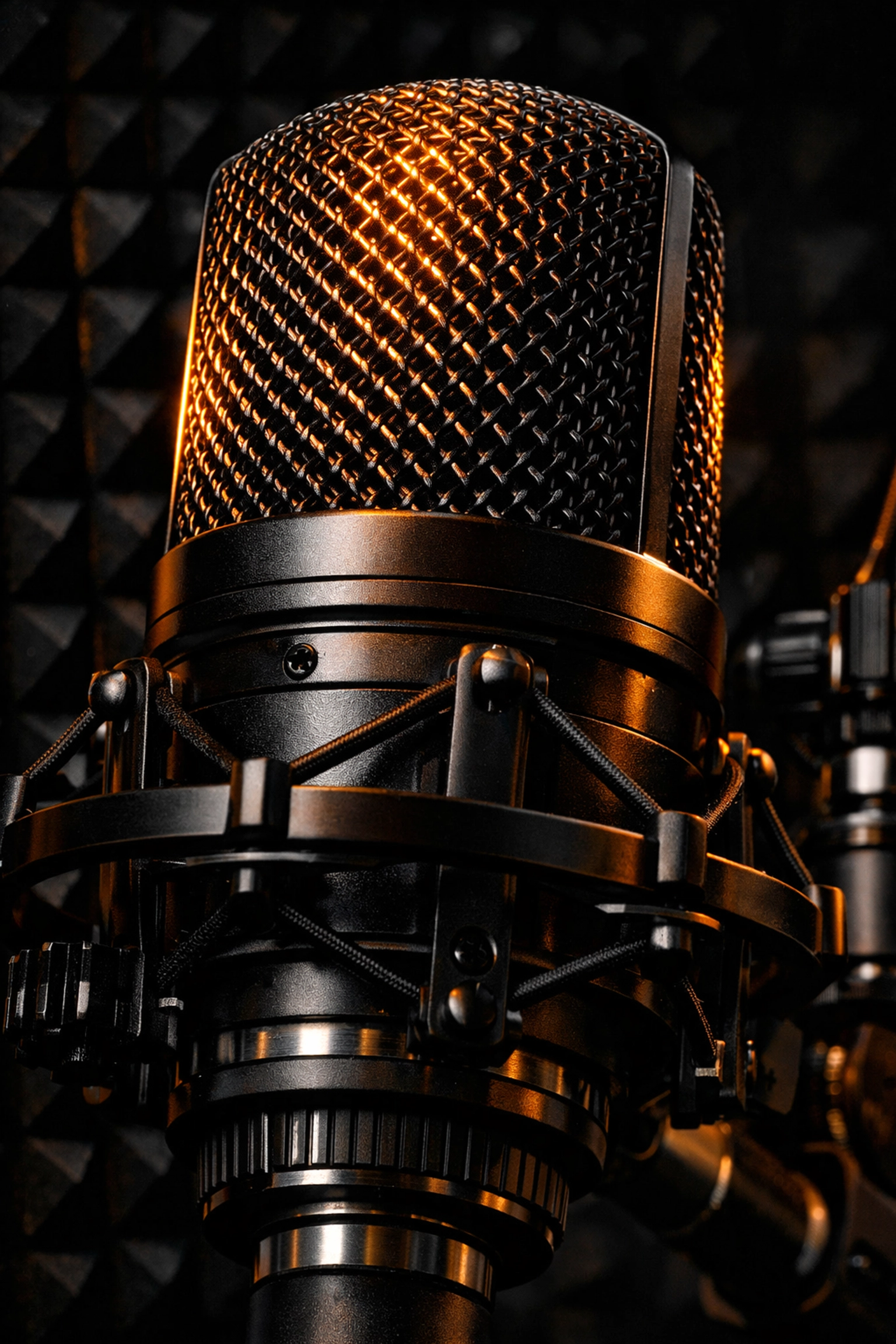 Professional studio condenser microphone for high-quality film sound design and ADR.