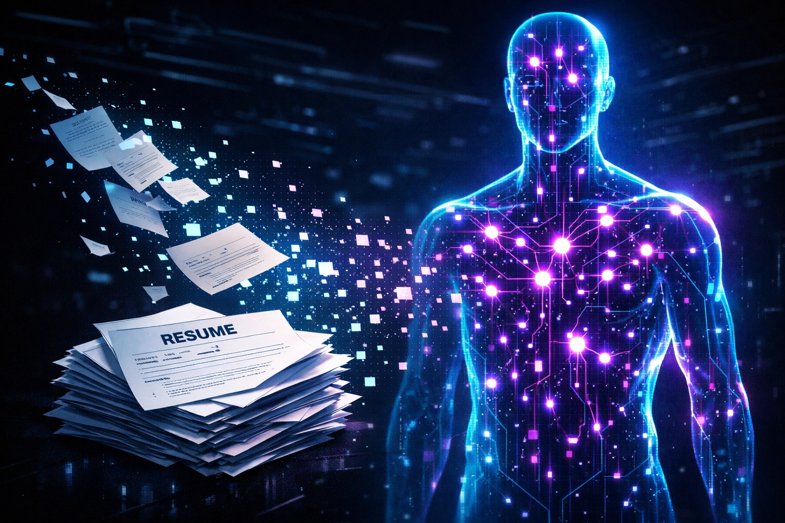 Holographic data profile replacing paper resumes to prove industry readiness.