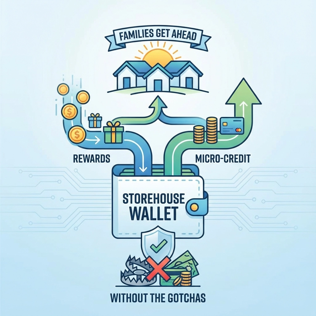 Storehouse Wallet 101: How Rewards + Micro-Credit Can Help Families Get Ahead (Without the Gotchas)