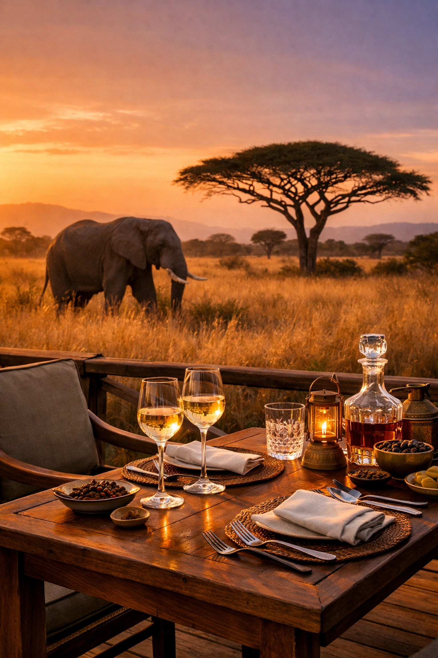 Exclusive luxury safari in South Africa showing high-end comfort during an adventure travel experience.