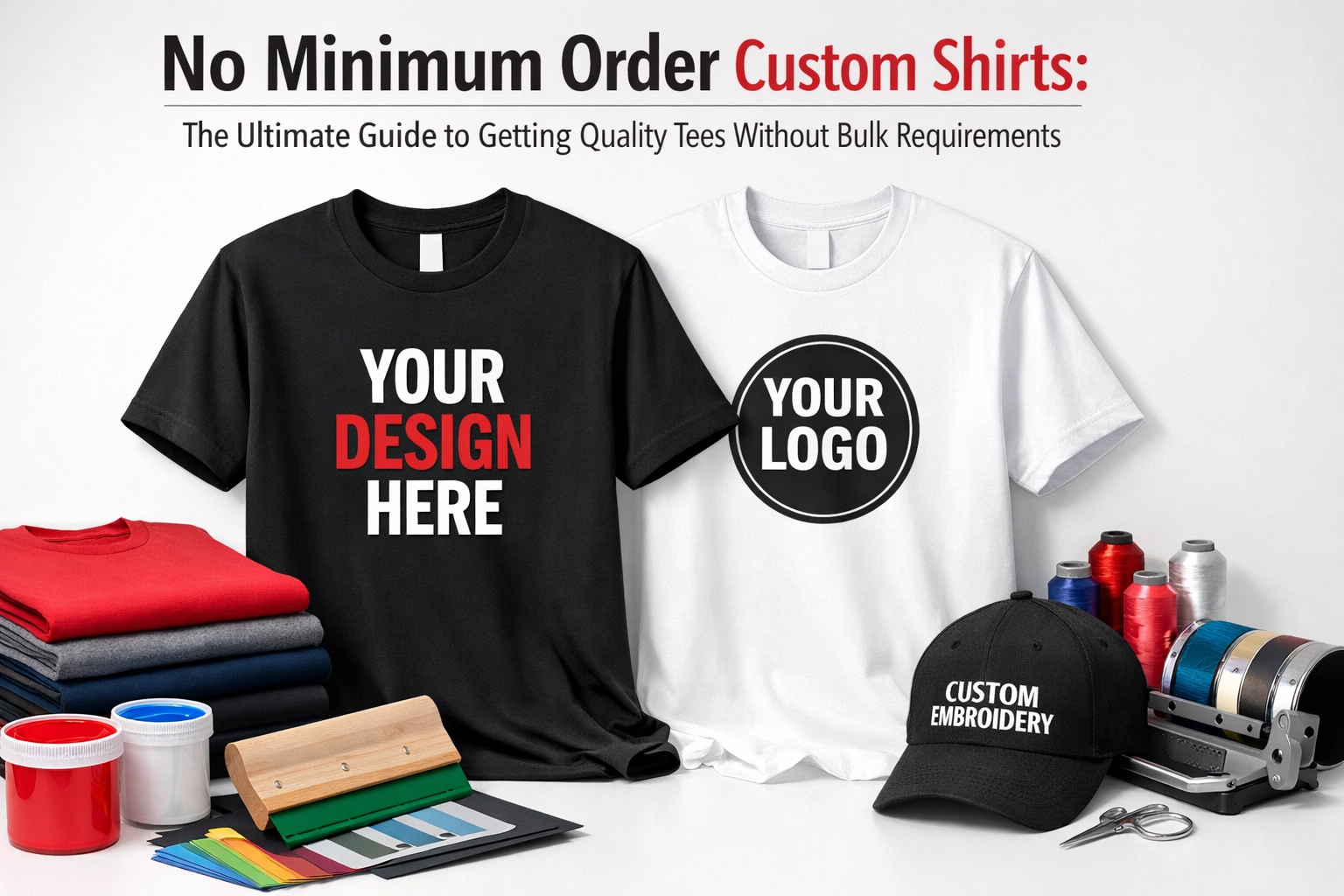 [HERO] No Minimum Order Custom Shirts: The Ultimate Guide to Getting Quality Tees Without Bulk Requirements