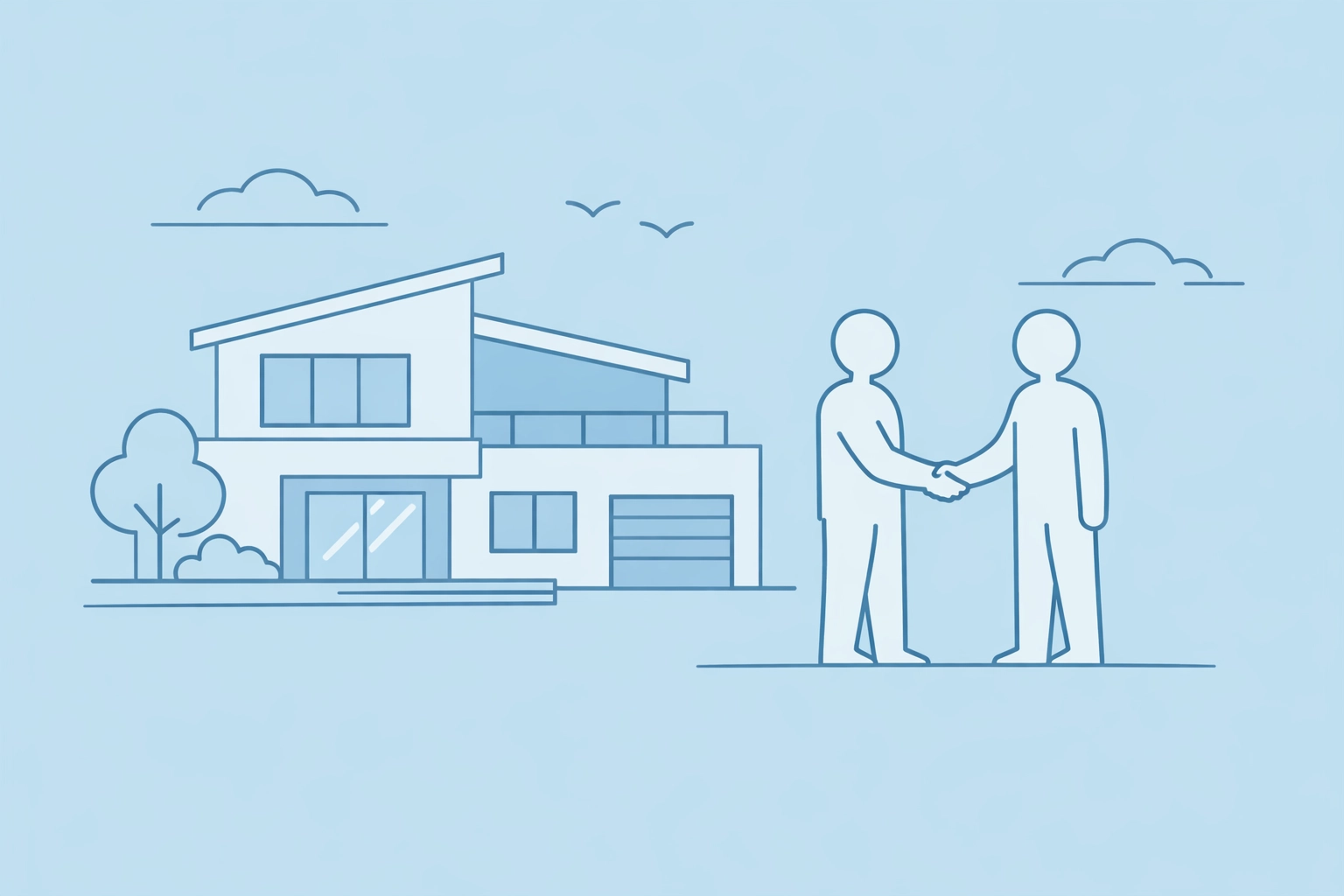 Acuerdo entre un profesional y un comprador para adquirir una vivienda con crédito limpio.