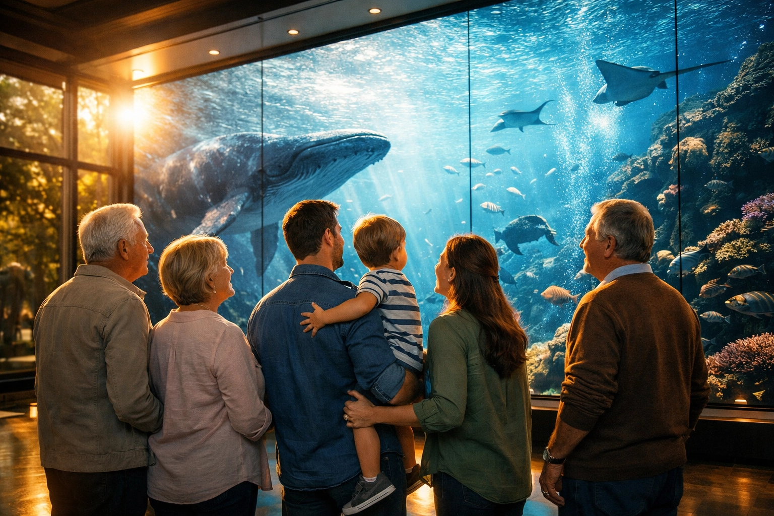 Families enjoying immersive digital marketing through zoo sponsorships that create meaningful brand connections.