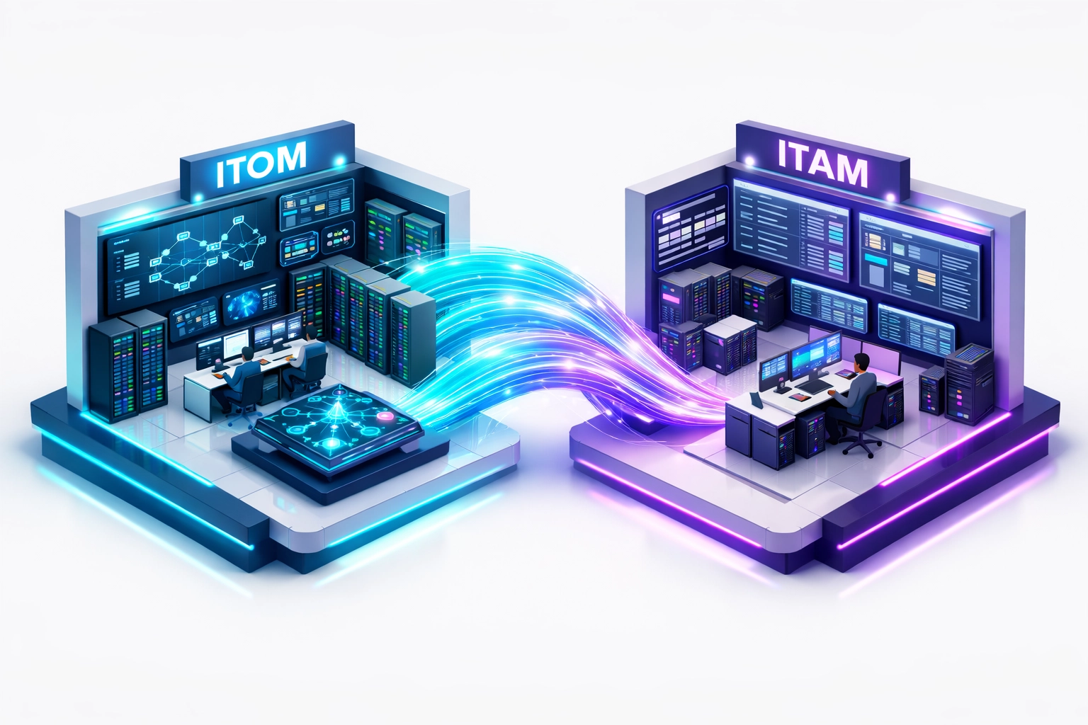 Integrated ITOM and ITAM ServiceNow architecture delivering operational excellence