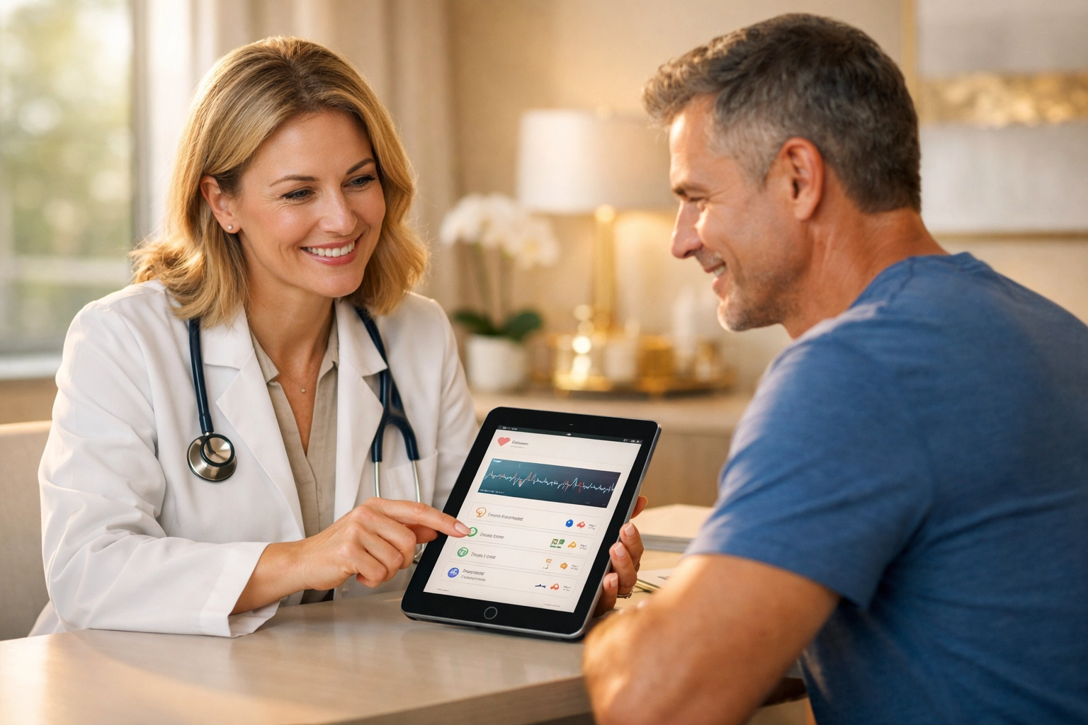 Medical consultation for regenerative joint therapy and chronic pain relief.