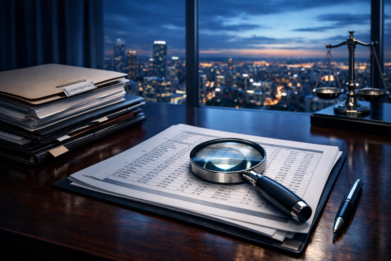 Financial ledgers and folders symbolizing NIA investigations into Indian politics news and donation drives.
