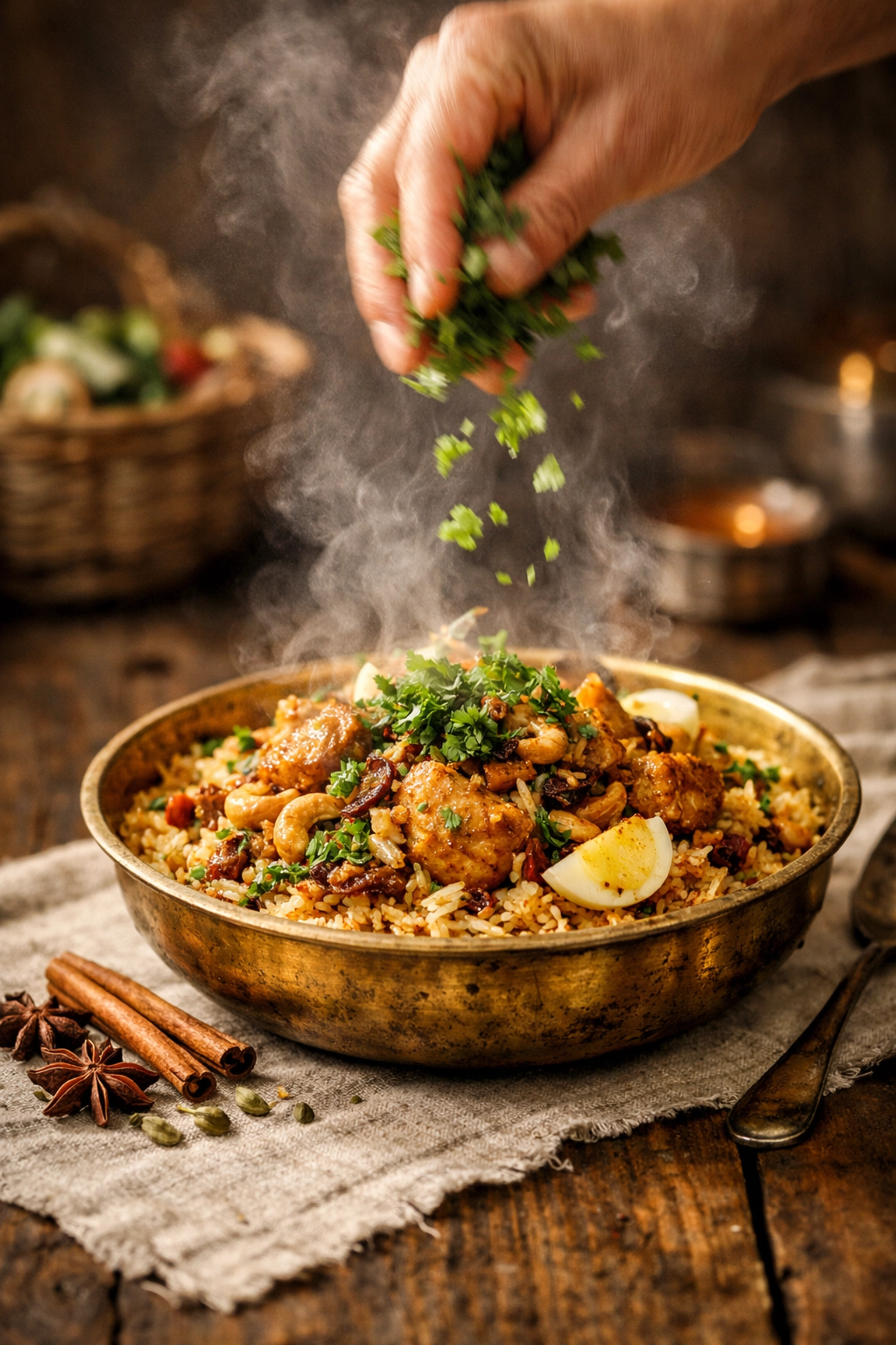 A steaming Kerala curry seasoned with authentic spices from our farm-to-kitchen journey.