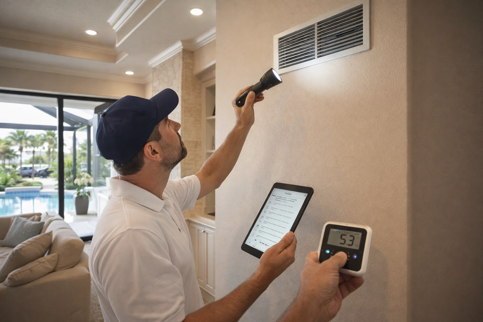 Comprehensive home watch inspection checklist for Venice FL property interior