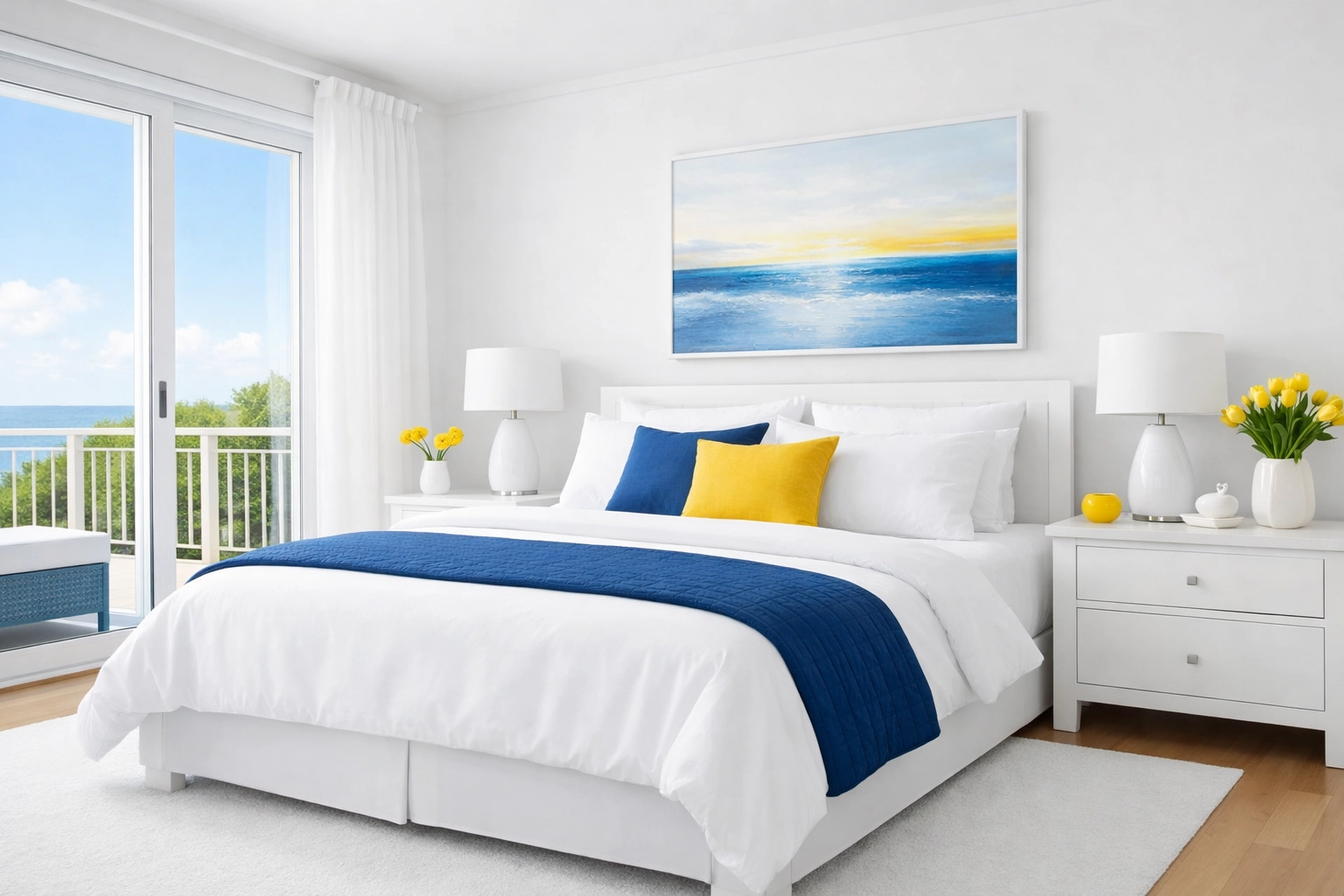 Allergen-free master bedroom sanitized through professional move-in cleaning for a healthy home.