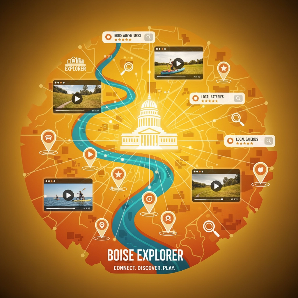 Discover the vibrant attractions of Boise with "Boise Explorer"—from local adventures and eateries to engaging video insights. Connect, discover, and play in this interactive digital map experience.


