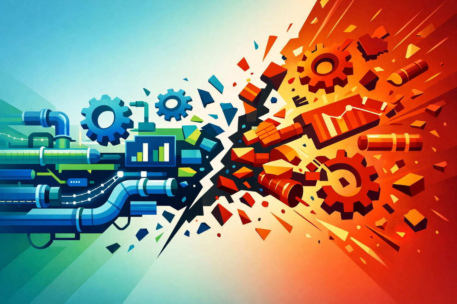 B2B SaaS revenue engine breakdown showing transition from organized systems to operational chaos at scale