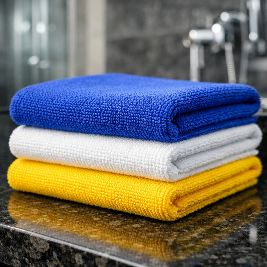 Professional color-coded microfiber cloths for detailed residential cleaning Massachusetts in Dover.