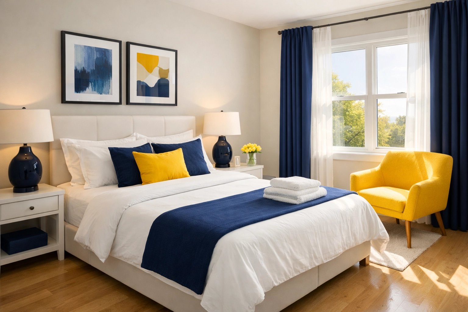 Spotless master bedroom in Southborough showcasing high standards of apartment cleaning Southborough services.