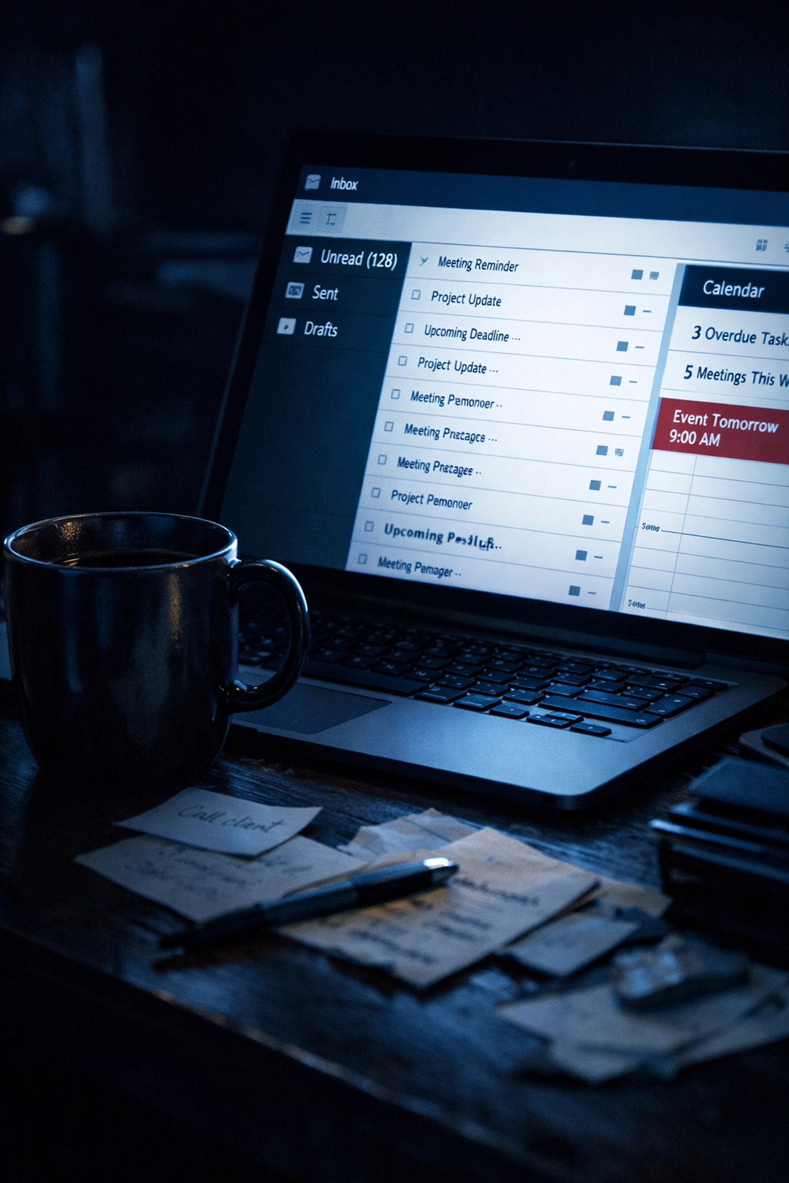 Founder managing late-night emails from freelance SDR showing pipeline management challenges