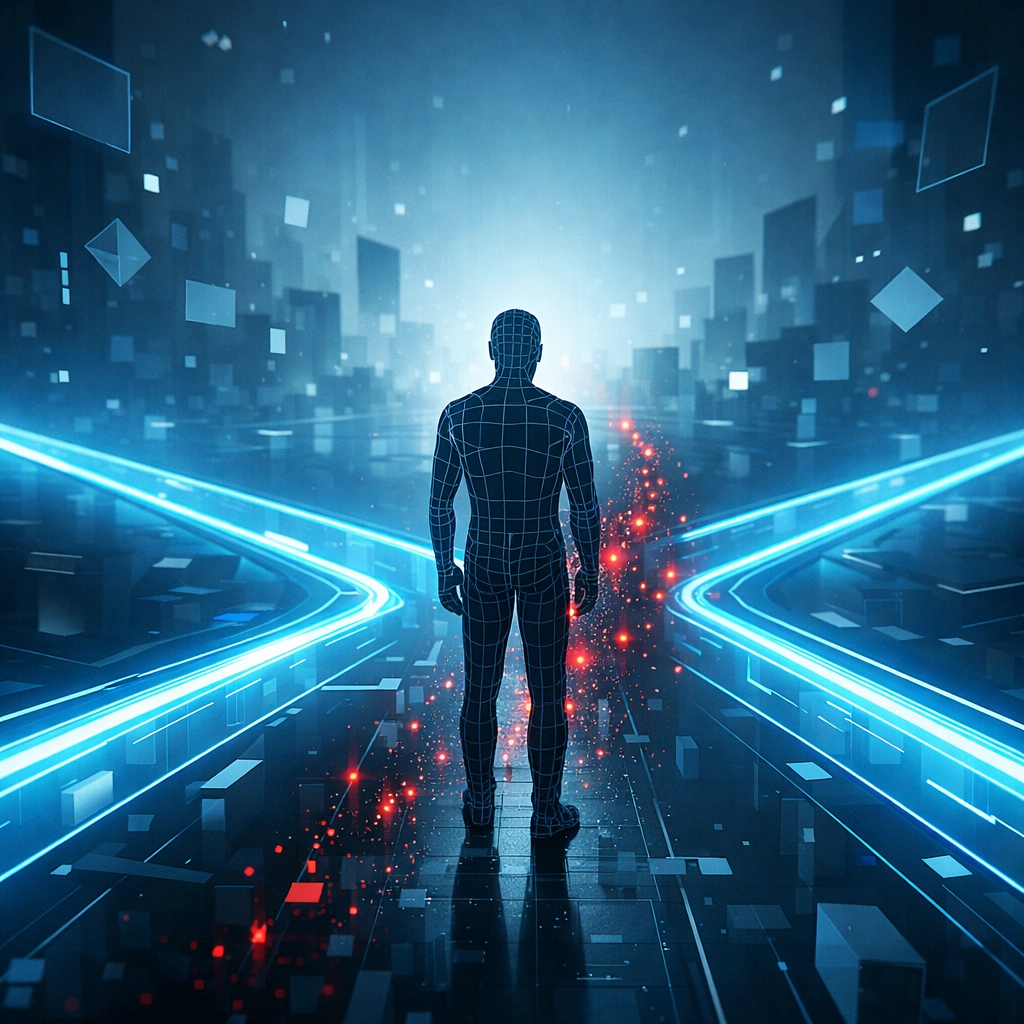 Employee choosing between secure and deceptive communication pathways in collaboration tools