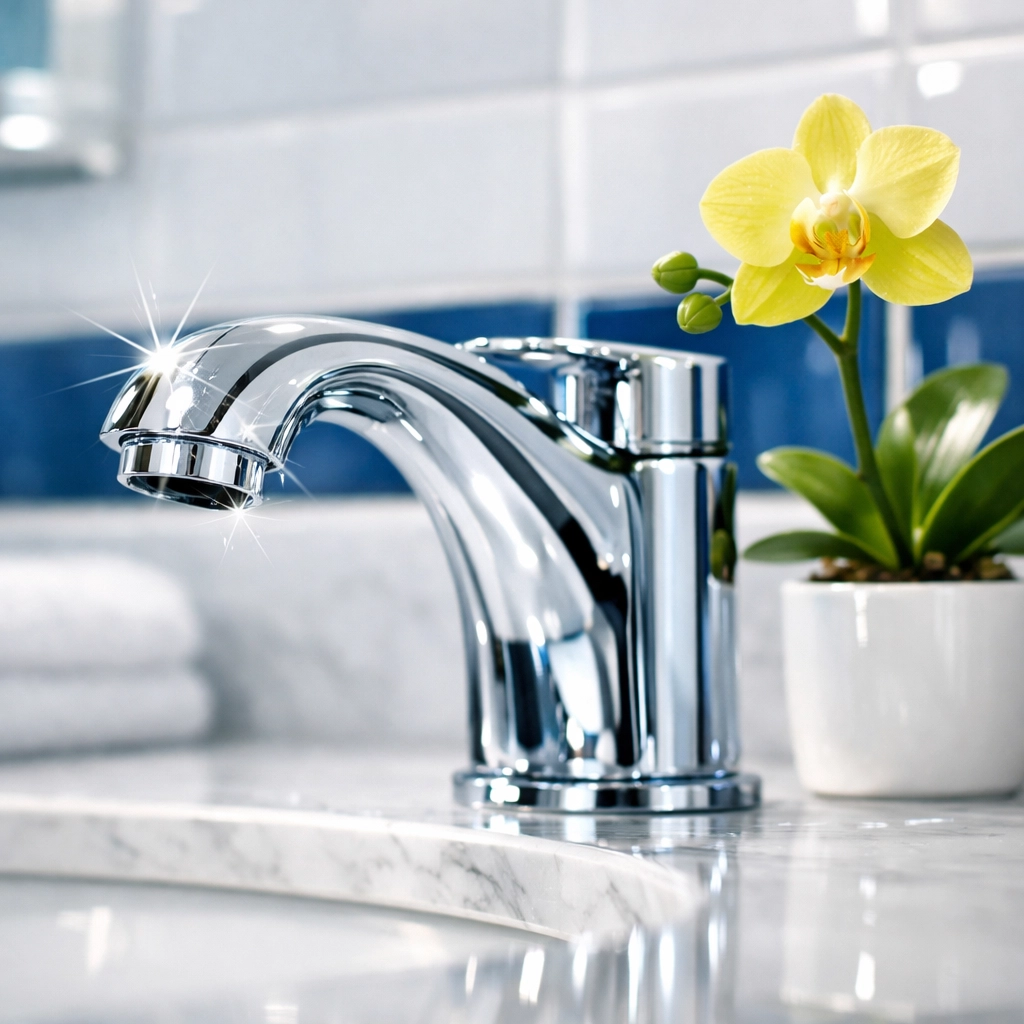 Sparkling bathroom vanity in Marlborough showcasing professional deep cleaning and attention to detail.