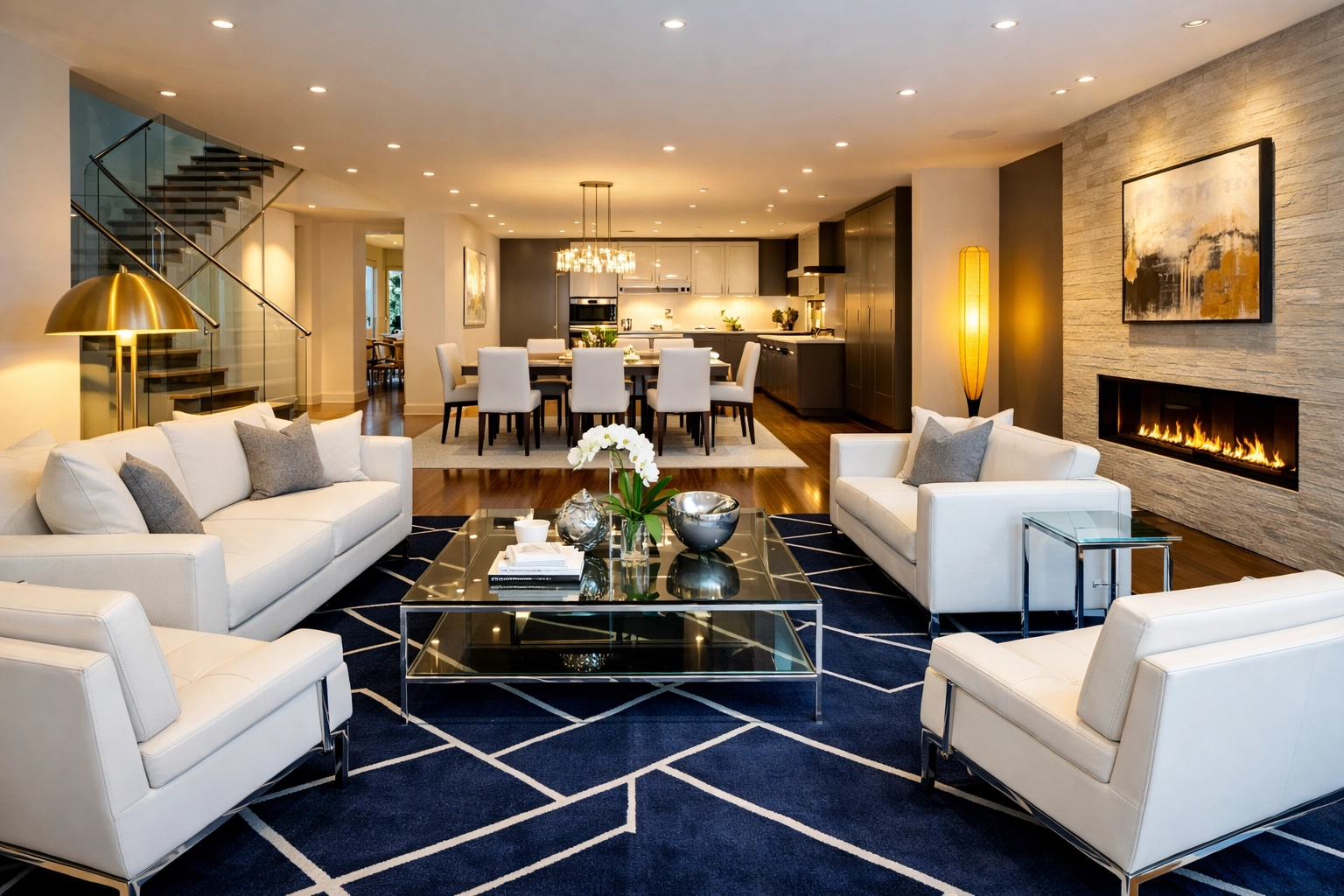 Immaculate contemporary living space following a professional move-out cleaning Cambridge.