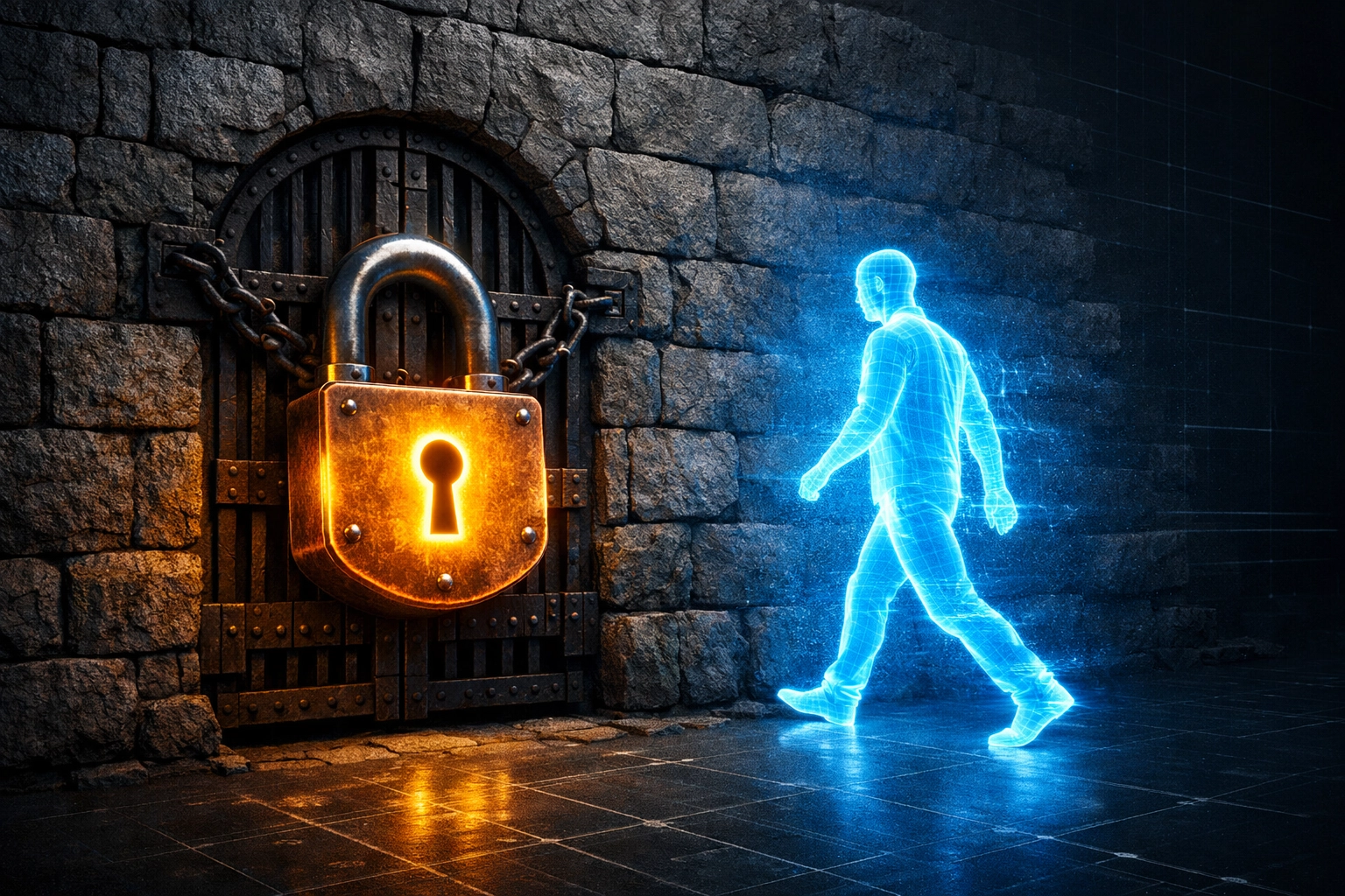 Digital identity bypassing traditional network firewalls within a Zero Trust security architecture.