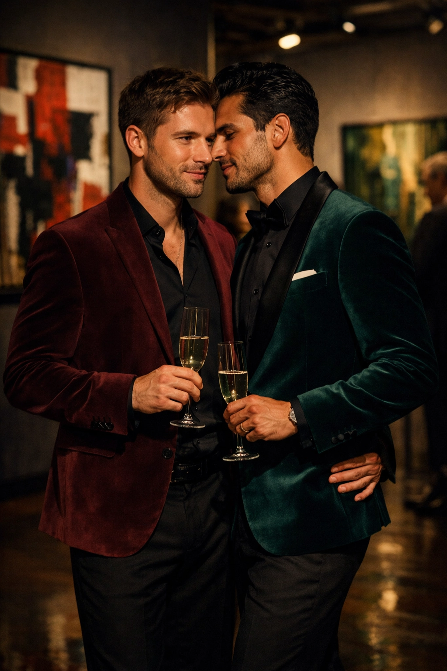 LGBTQ+ florists networking at exclusive after-hours gallery event