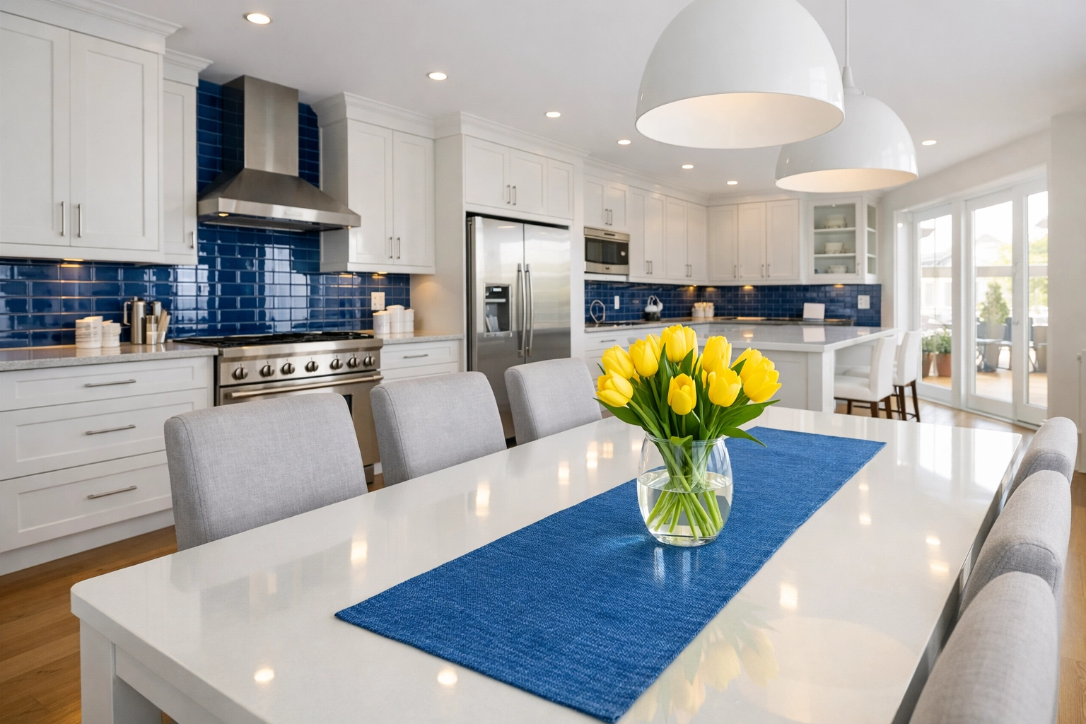 A sparkling clean and sanitized kitchen following a professional deep cleaning Worcester service.