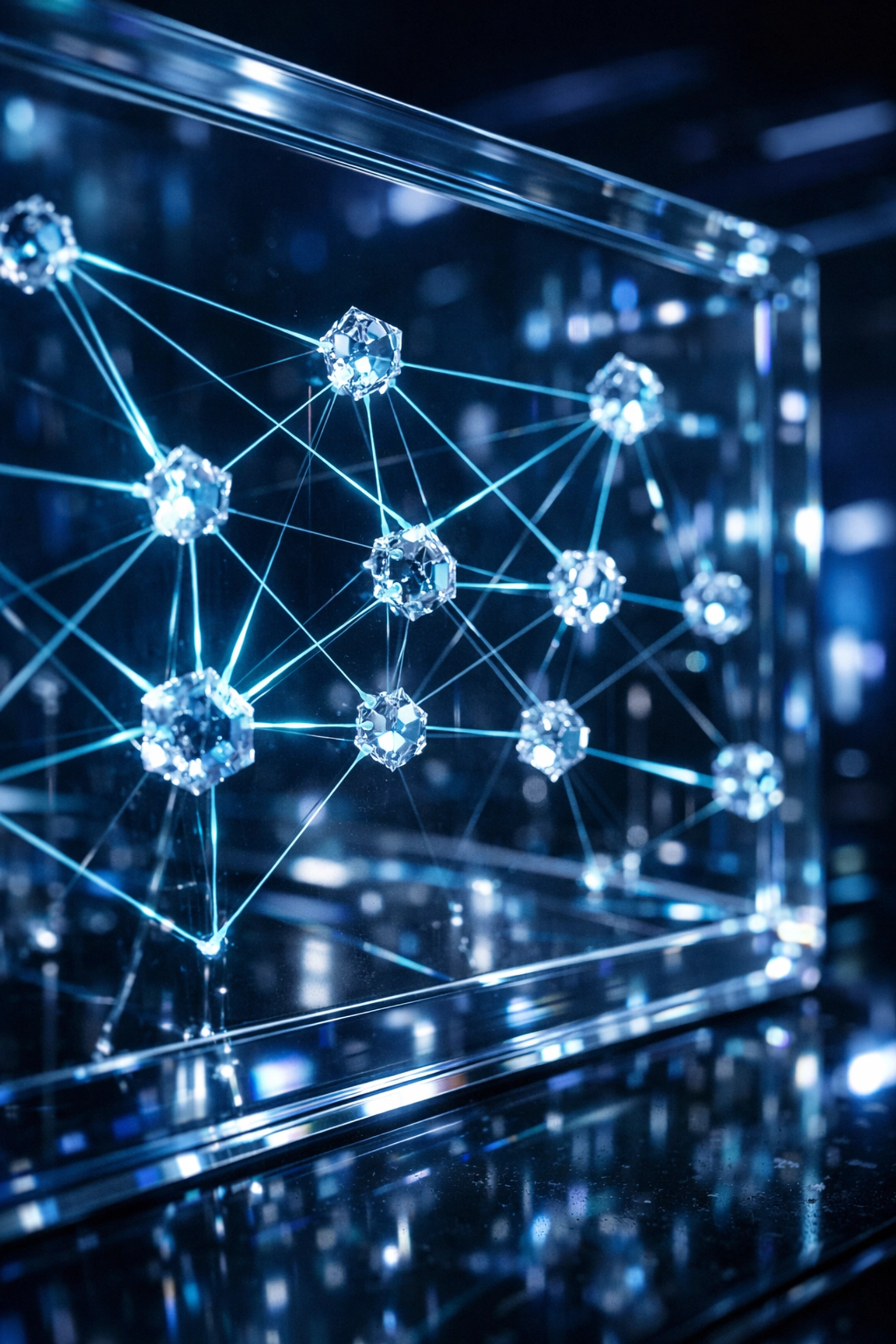 Glowing interconnected data nodes symbolizing seamless integrated solutions and global digital agency connectivity.