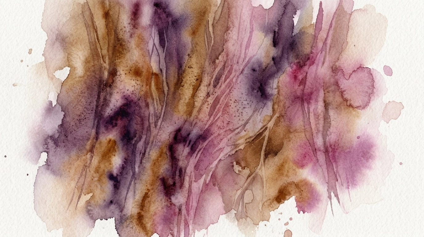 Abstract Watercolor of Pau d'Arco Inner Bark