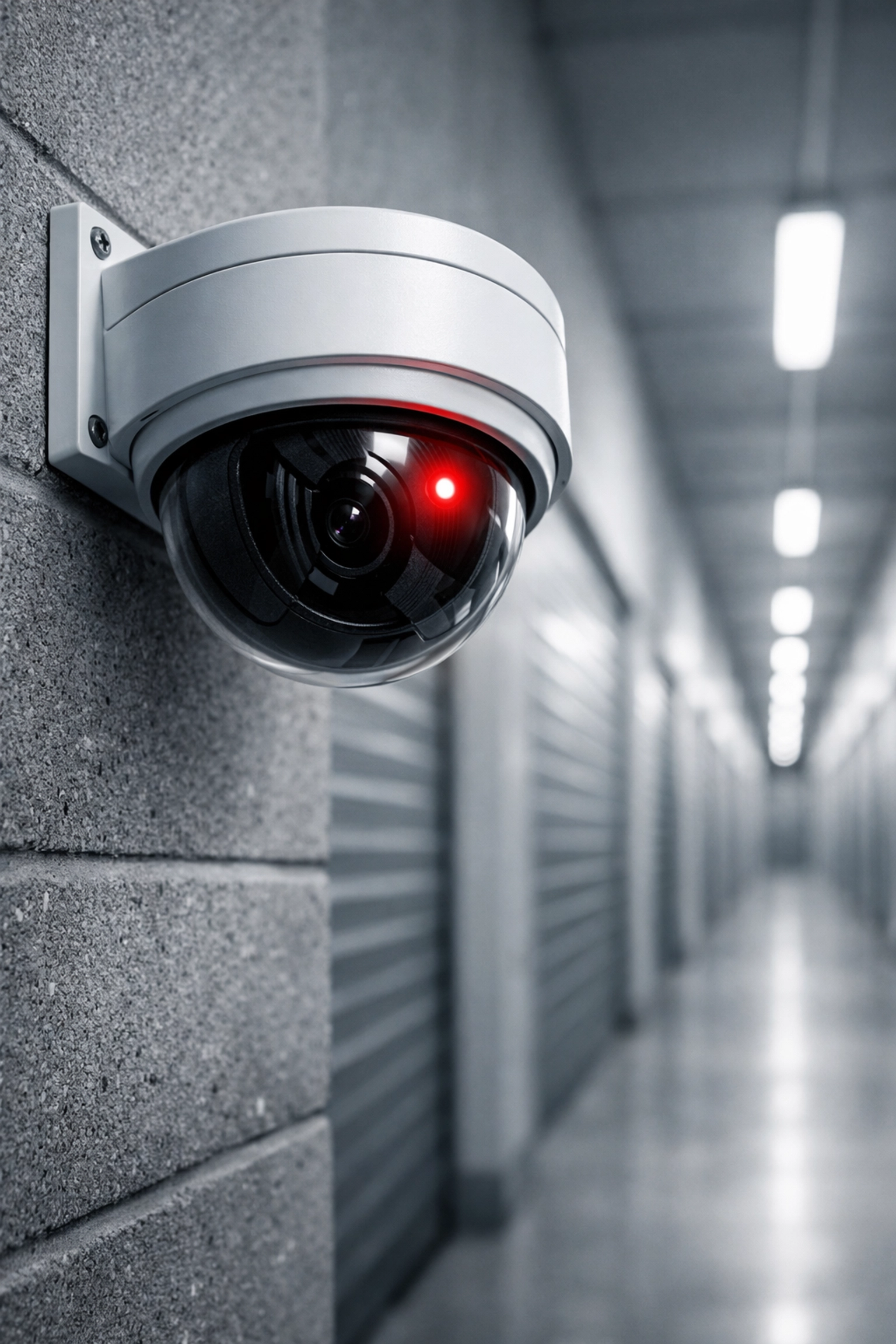 Secure storage facility in Hertford with 24/7 high-definition security camera monitoring.