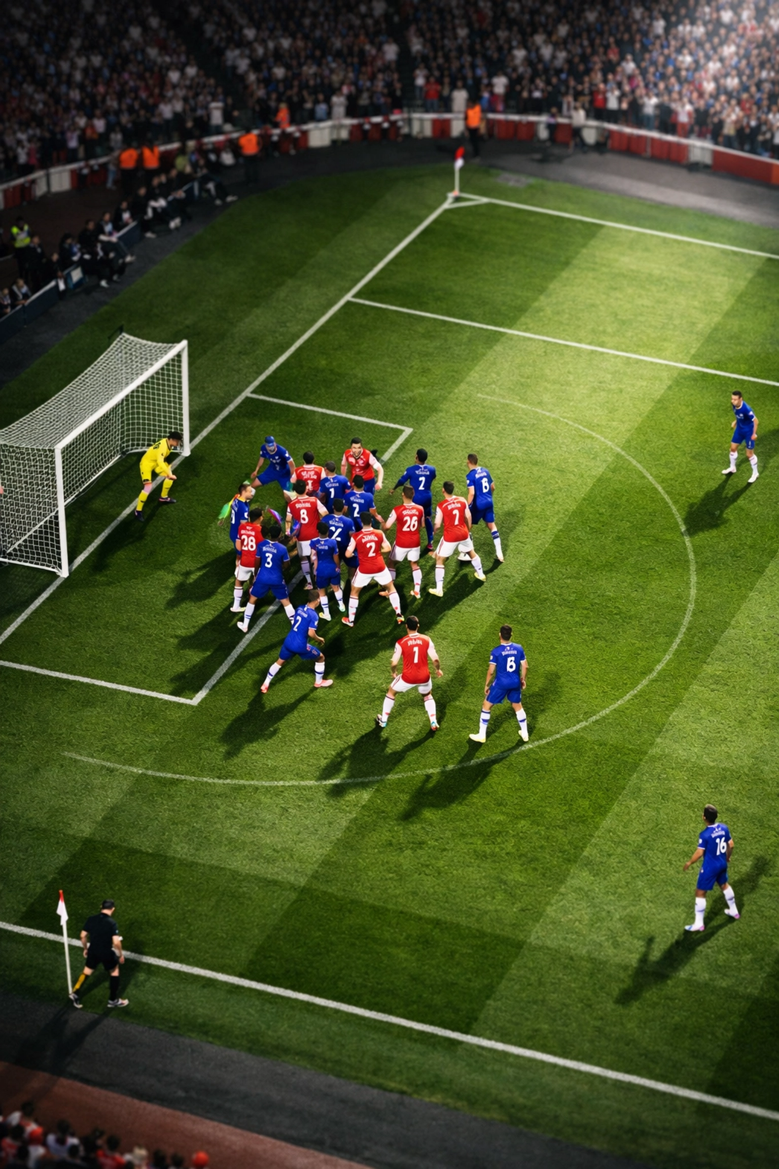 Arsenal Chelsea Standardsituation Ecke Premier League Strafraum taktische Analyse