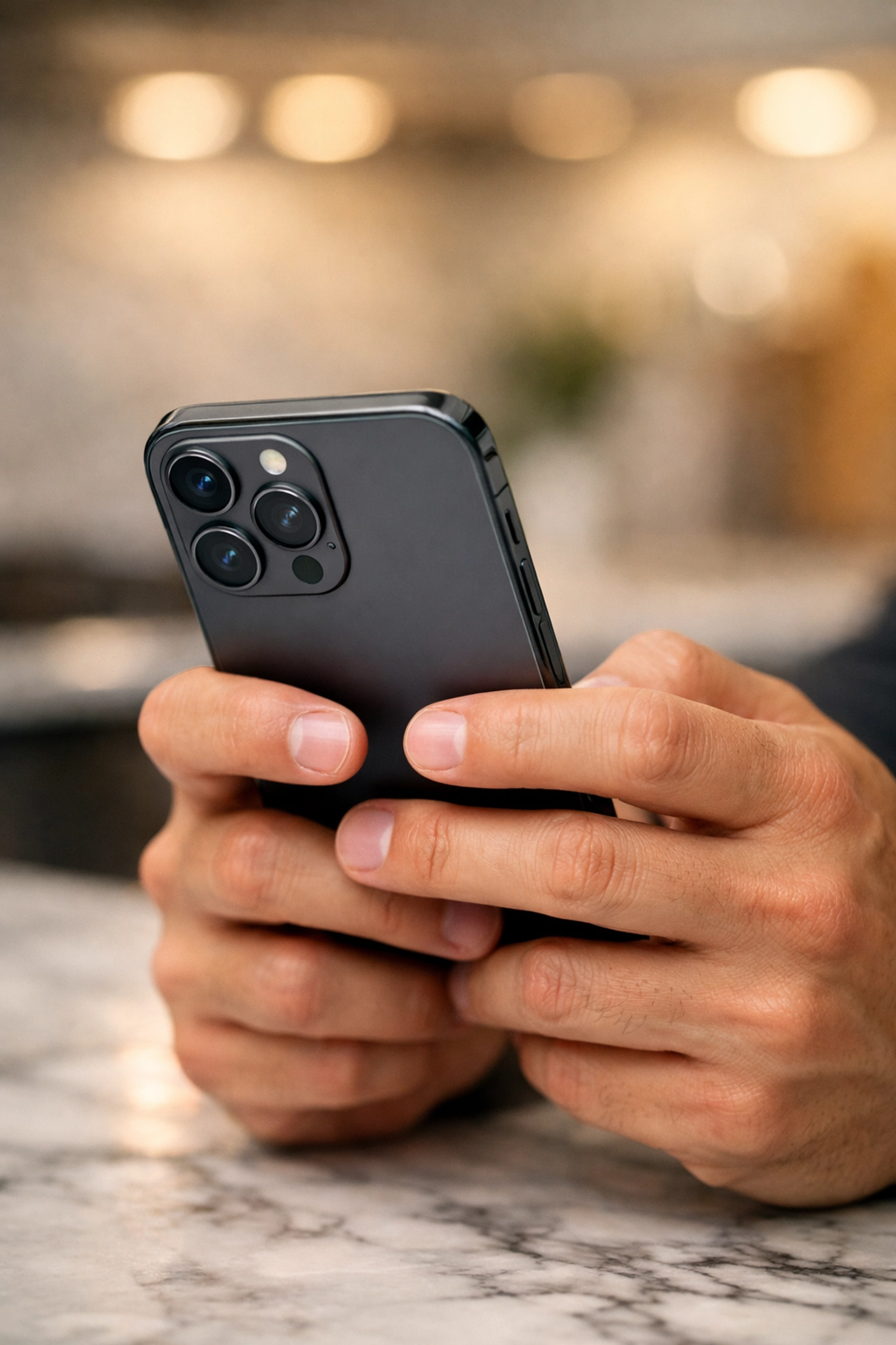 Close-up of a person using a smartphone for fast payday loans online in Canada.