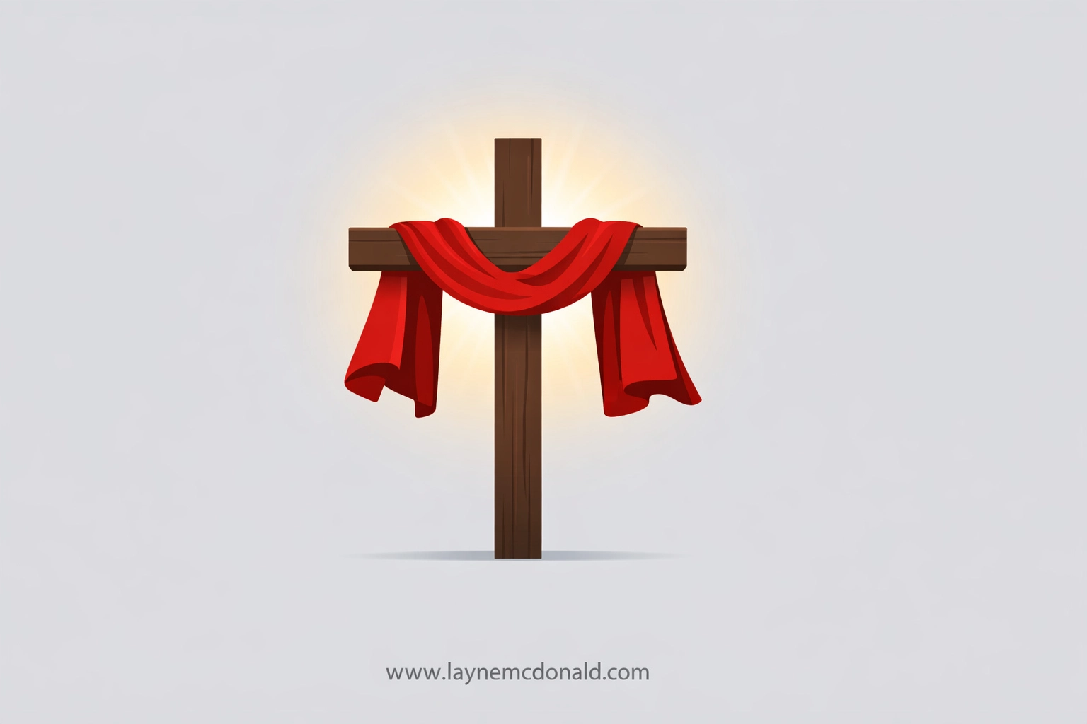 A minimalist cross with a red cape, connecting the story of Superman 2025 to the true hero of the Christian faith.