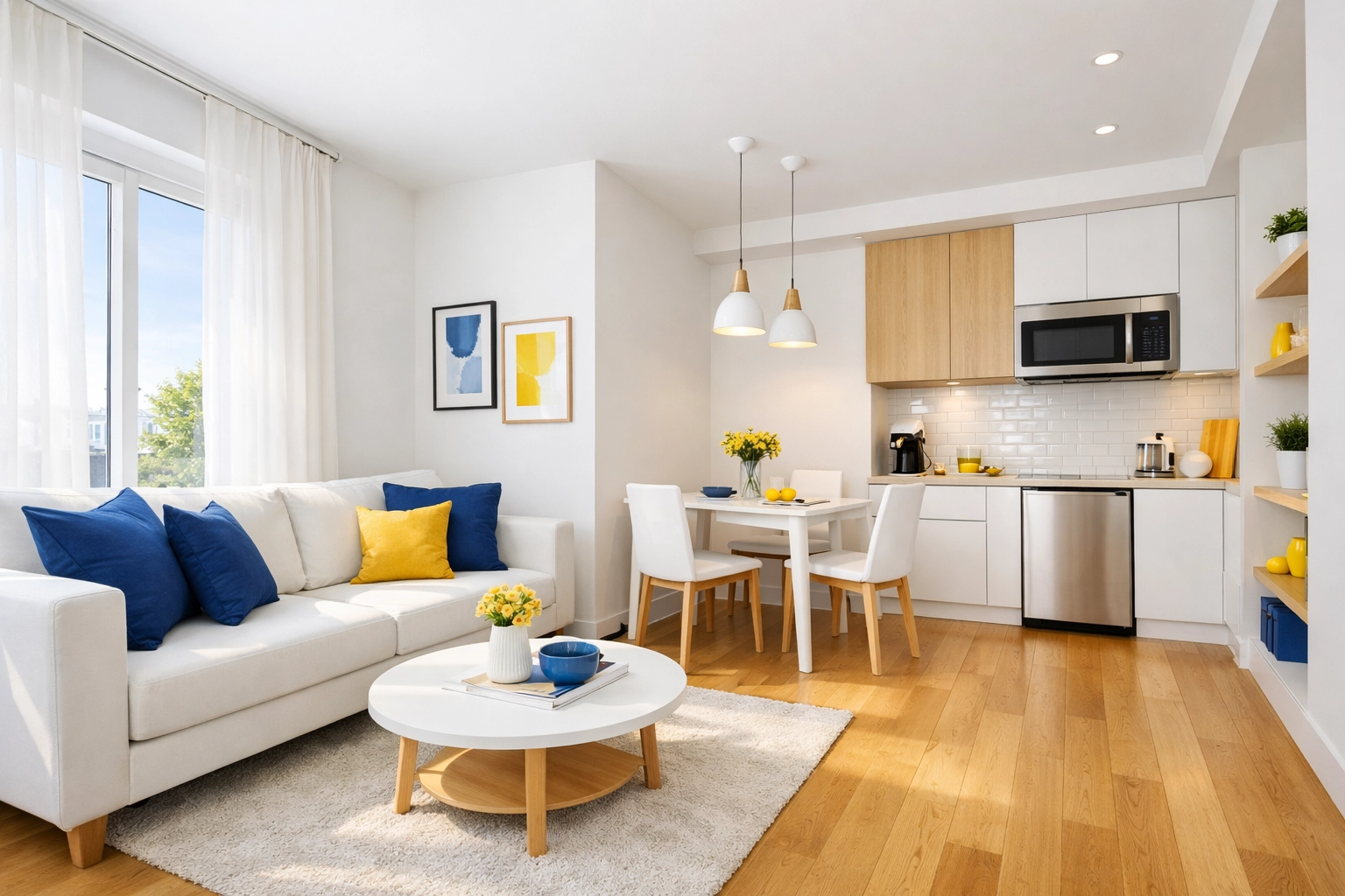 Organized modern apartment in Leominster highlighting professional apartment cleaning services.