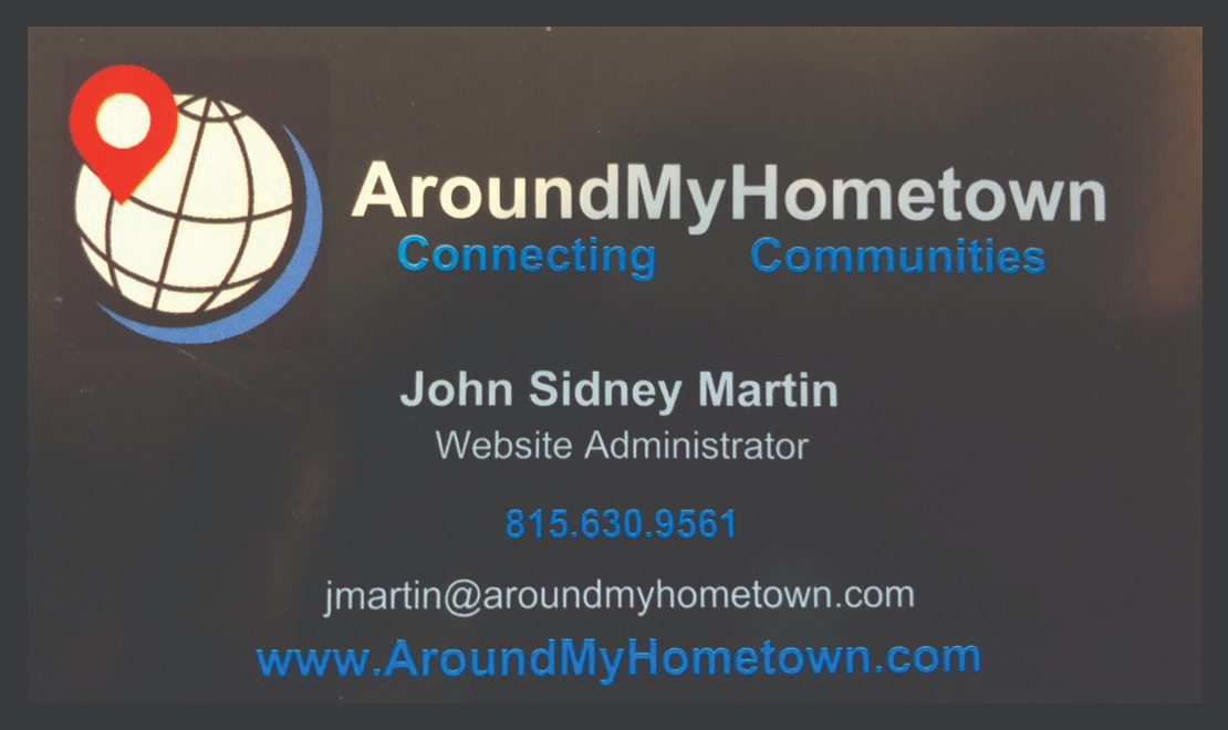Business card for AroundMyHometown