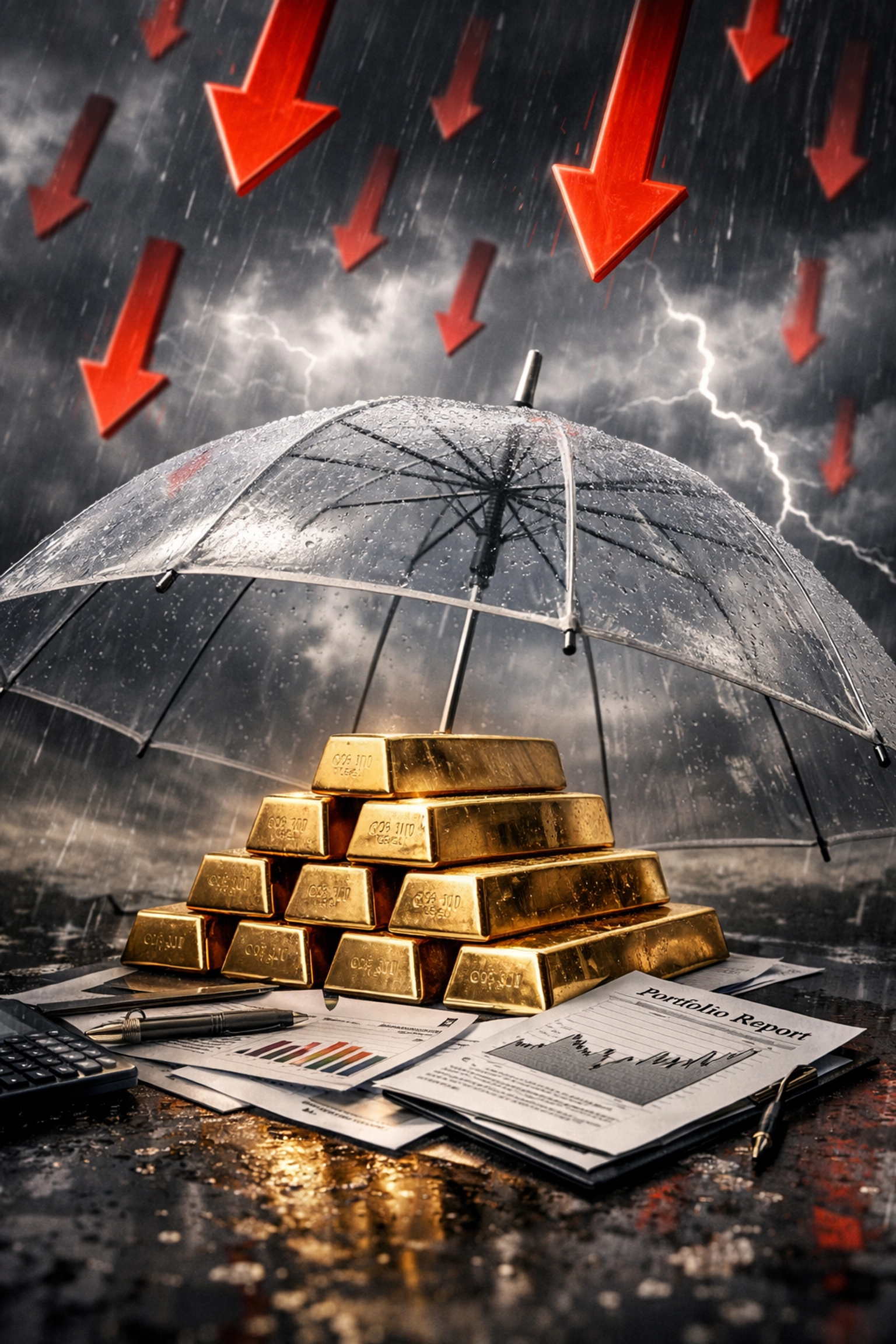 Portfolio protection and hedging strategy shielding investments from market downturns