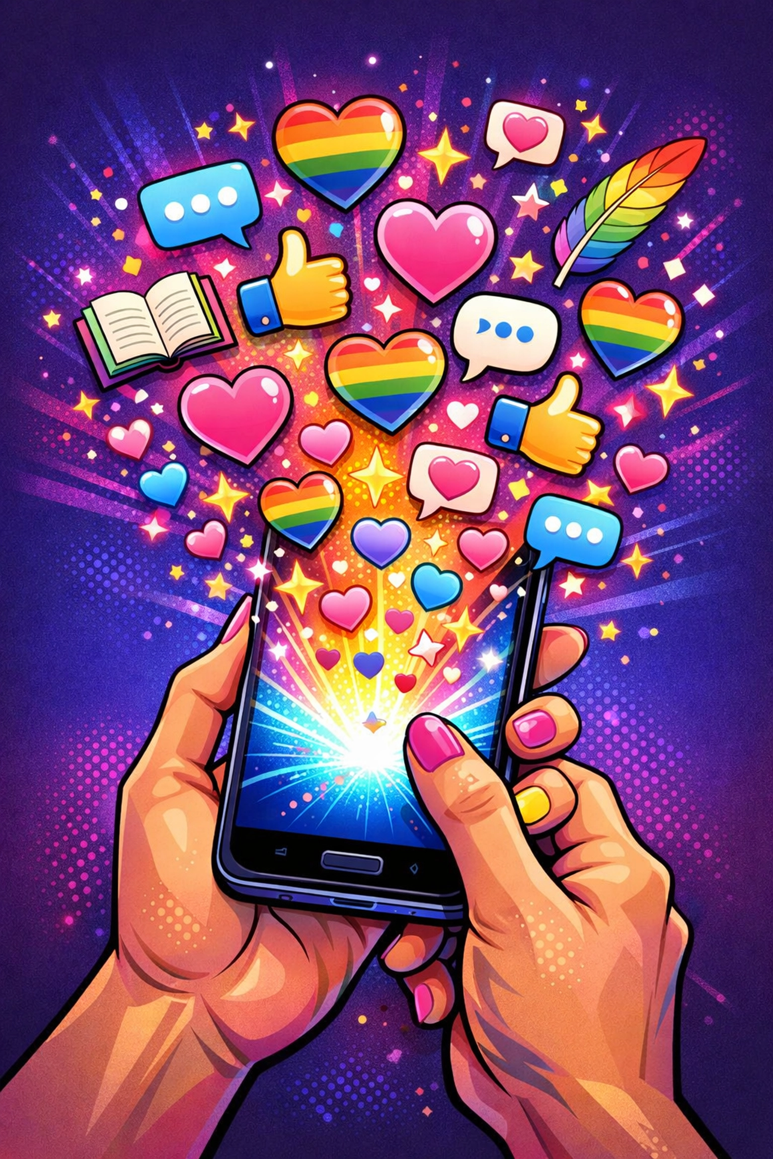 Social media marketing support for LGBTQ+ authors promoting MM romance novels.