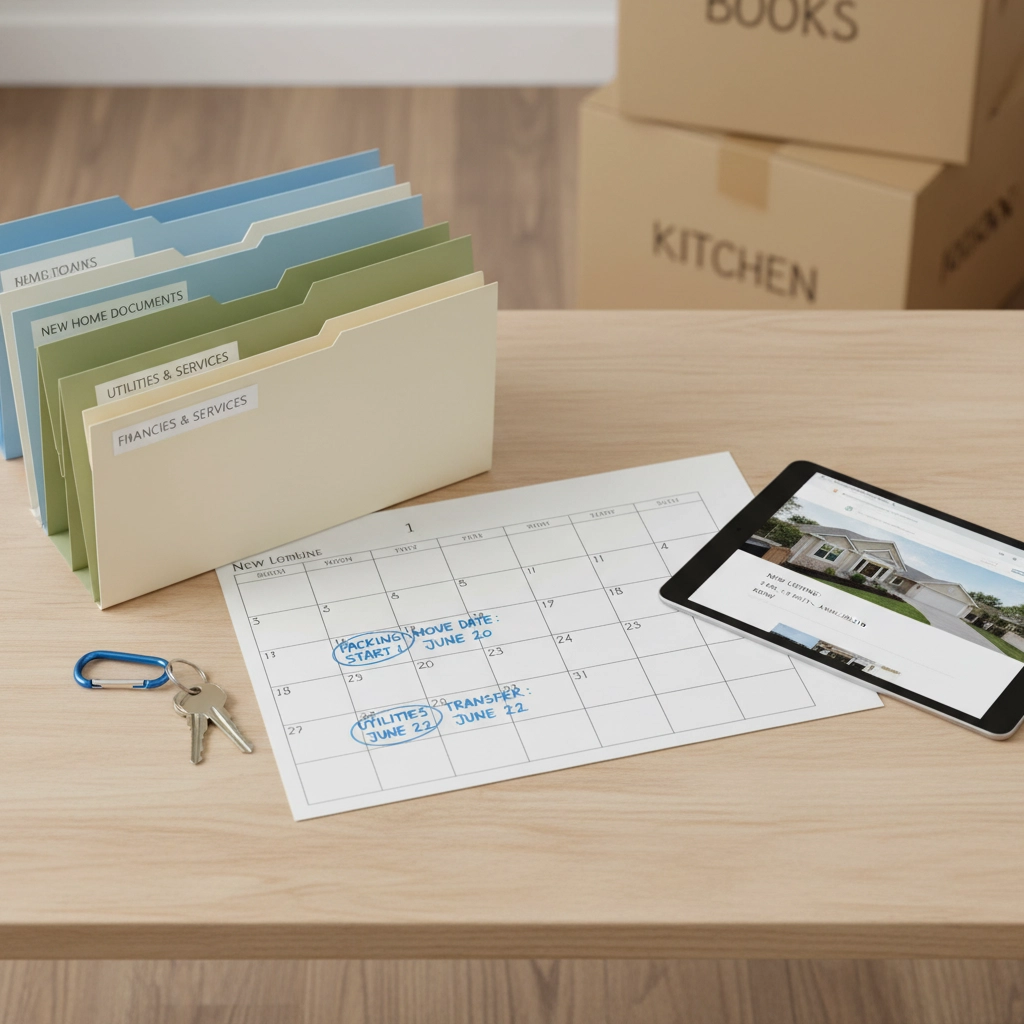 Real estate agent using a tablet with market data, symbolizing expert assistance and AI advantage in downsizing Real estate agent using a tablet with market data, symbolizing expert assistance and AI advantage in downsizing