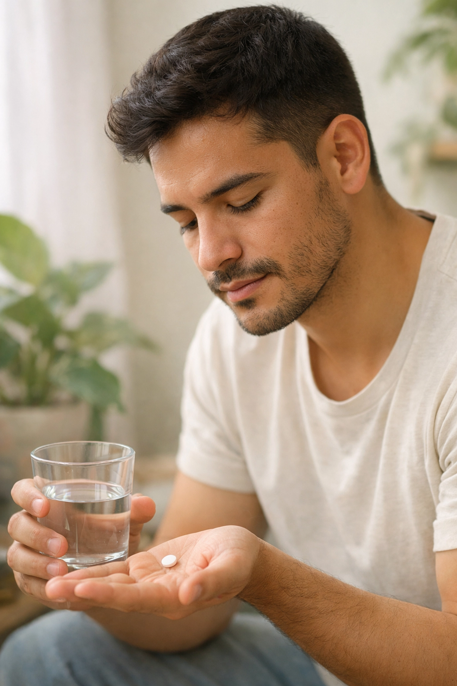 A Latino man holding medication, illustrating the importance of accessible HIV treatment and global healthcare equity.