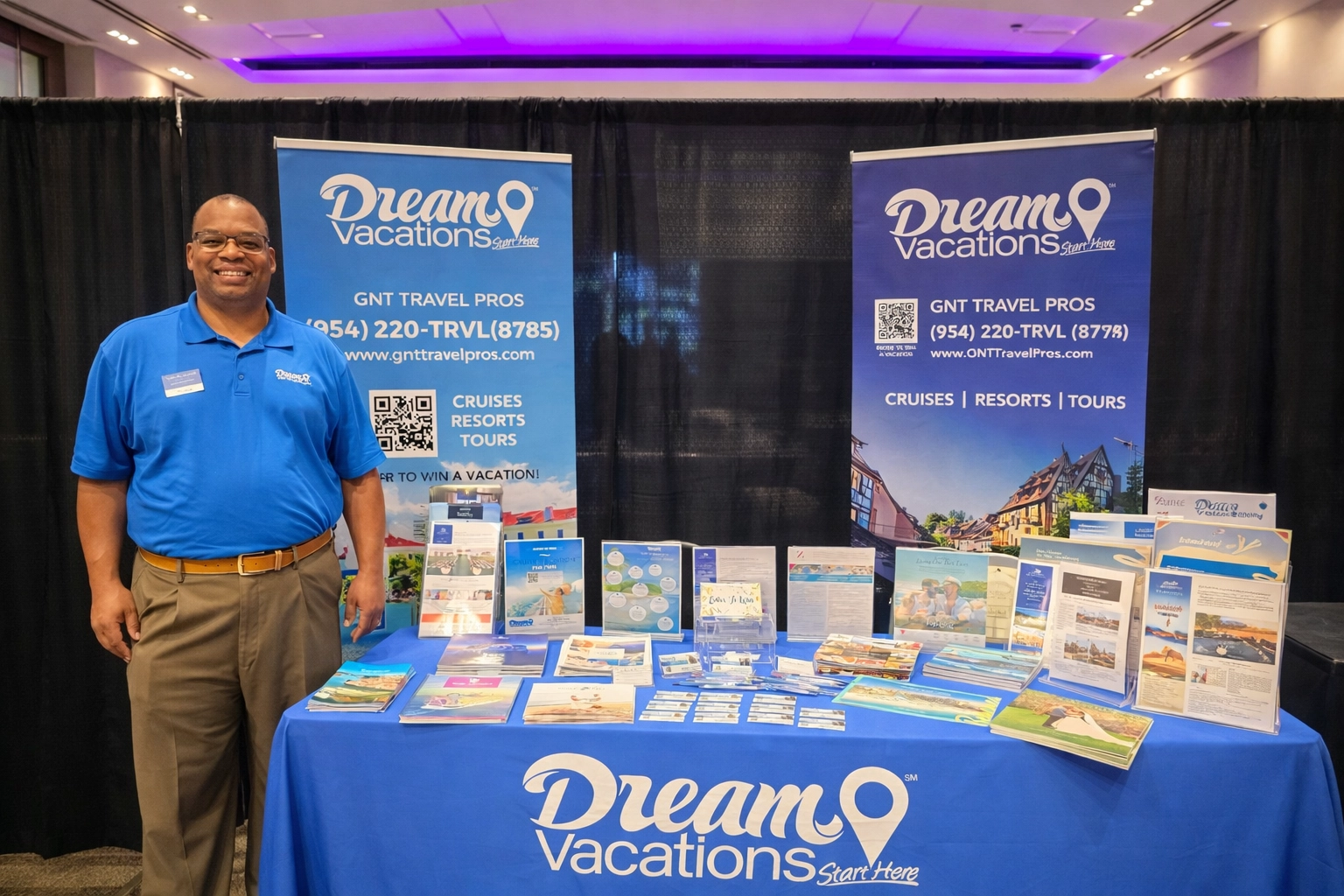 GNT Travel Pros team trade show booth photo